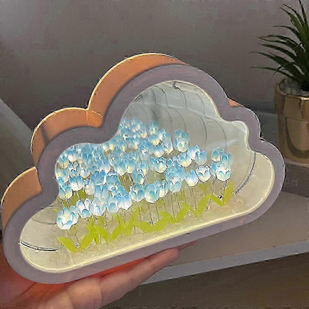 Handmade DIY Tulip Cloud Light Kit - 20 Flowers + USB
