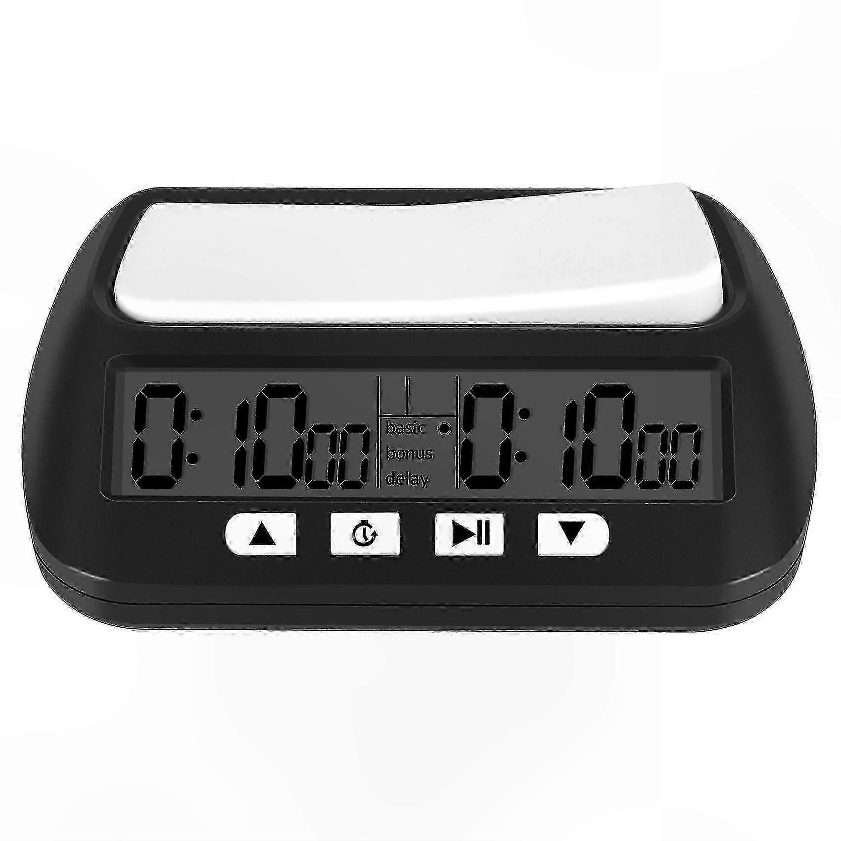 Digital Game Timer for Chess, Portable 3-in-1 Multipurpose Clock with Black Design