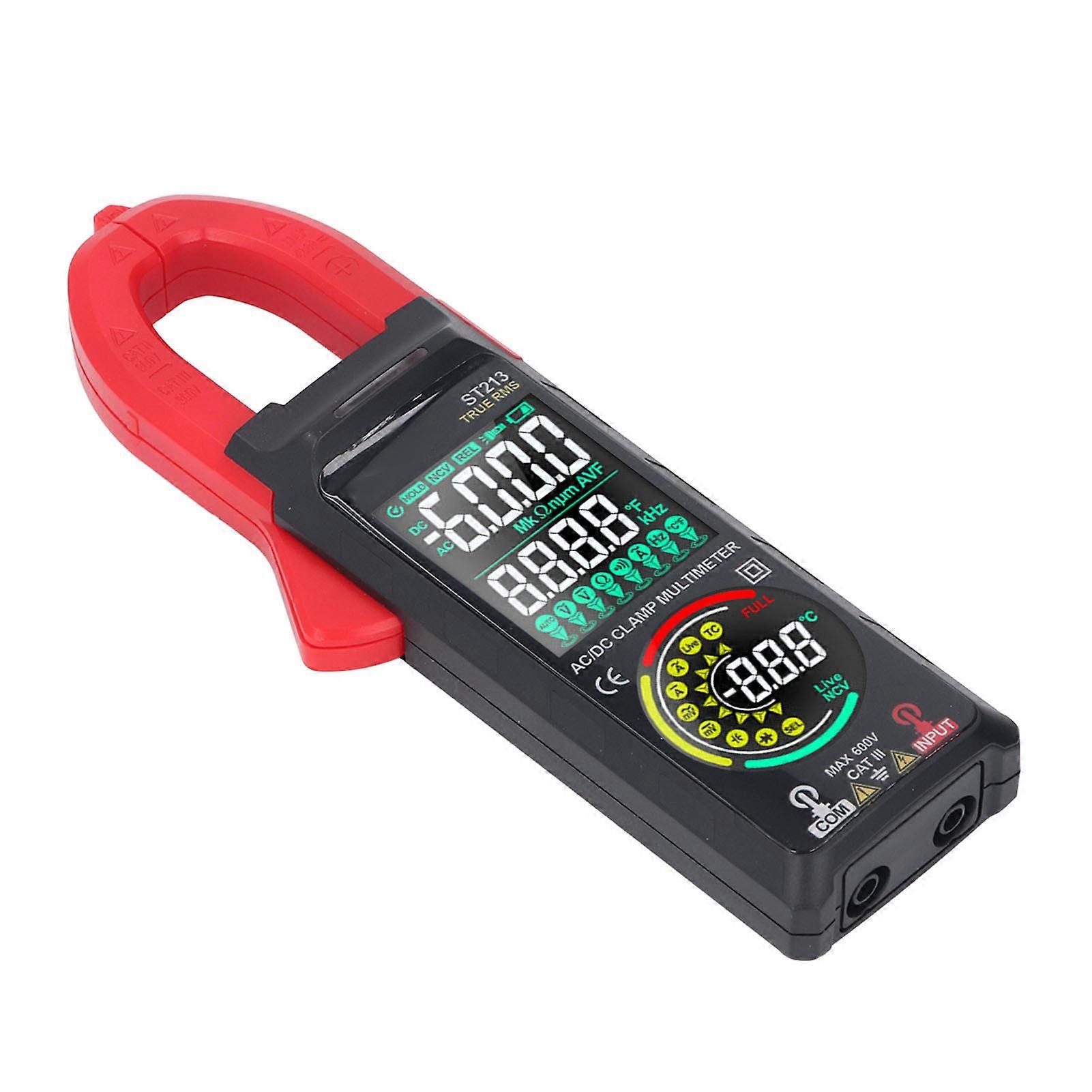 Digital Clamp Meter Multimeter Smart Dual Screen NCV DC AC Current Voltage Tester with Flashlight 