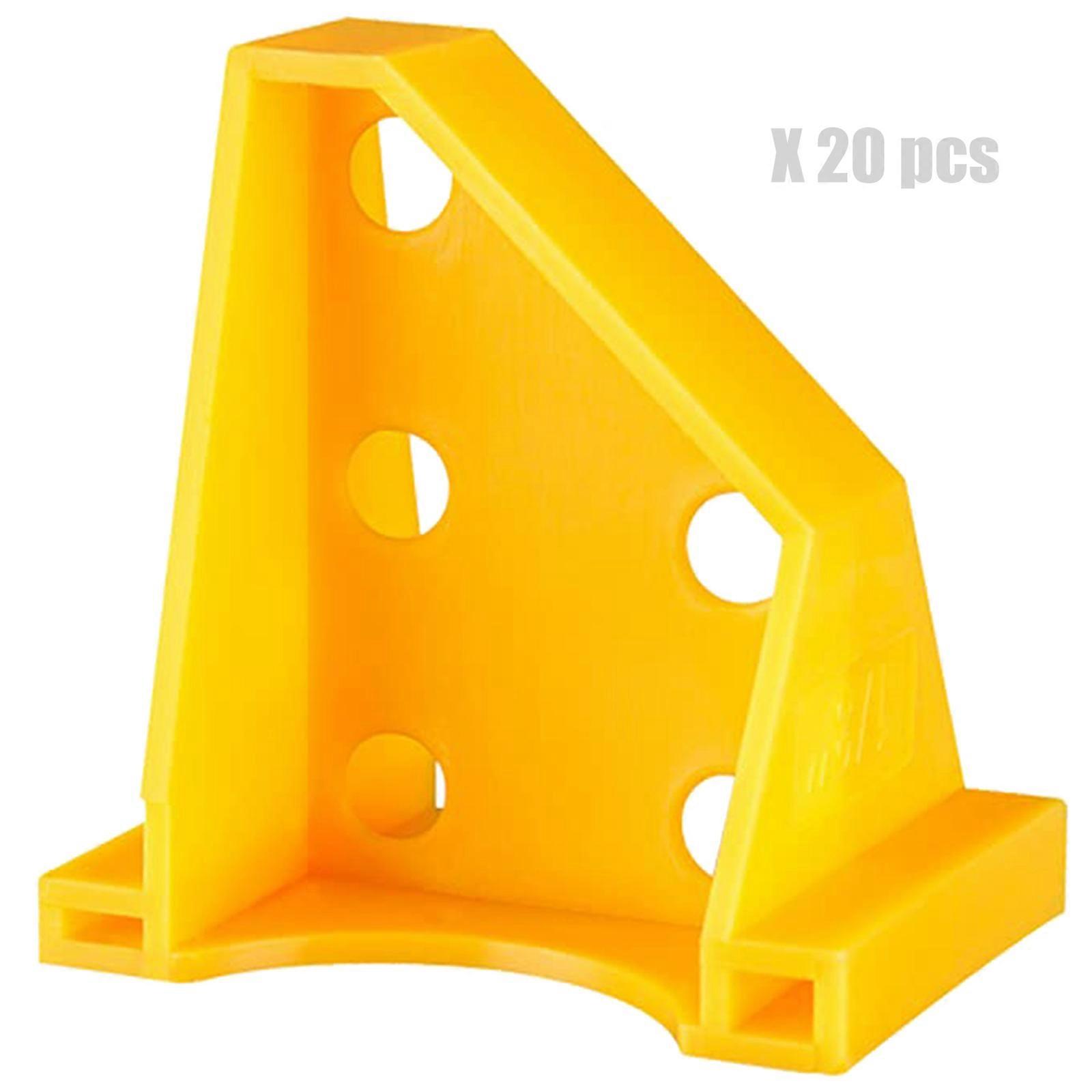 20Pcs Plastic Wood Shims Spacers Wedges Double Head Design Suitable For Efficient DIY Projects Narrow Space Applications  Yellow