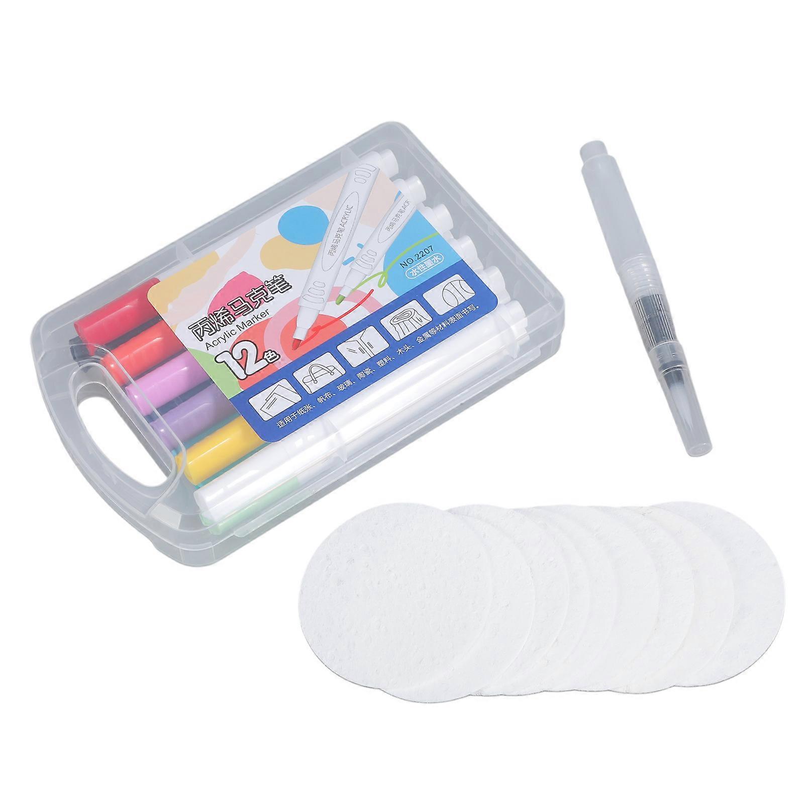 Magics Puff Paint Foam Texture Paper 3D Drawing Paper Sponge 3D Foam Texture Painting Kits with Watercolor Pen Multicolor