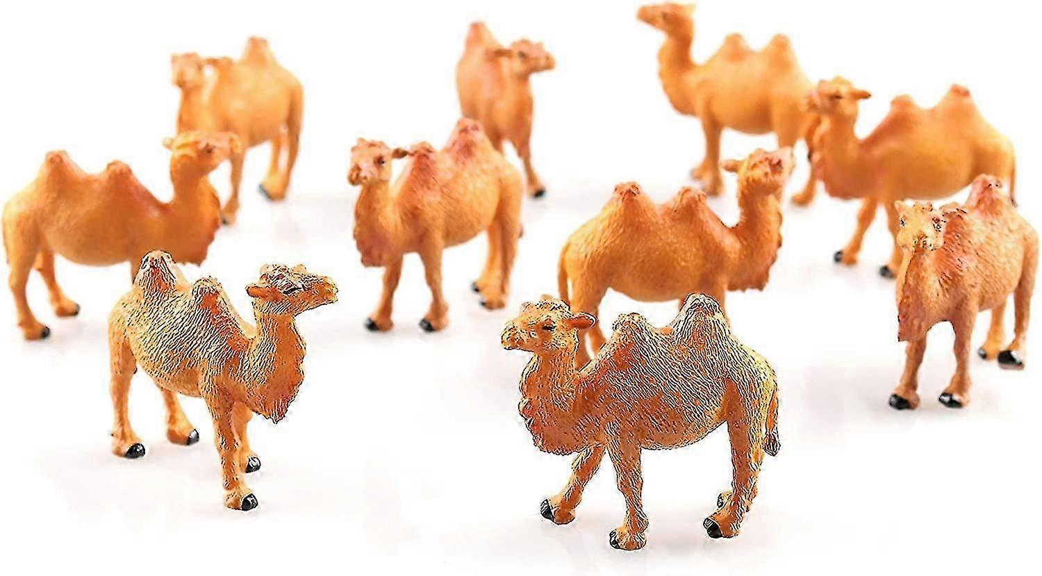 10 Pcs Small Camel Figurines - Detailed Animal Model for Home