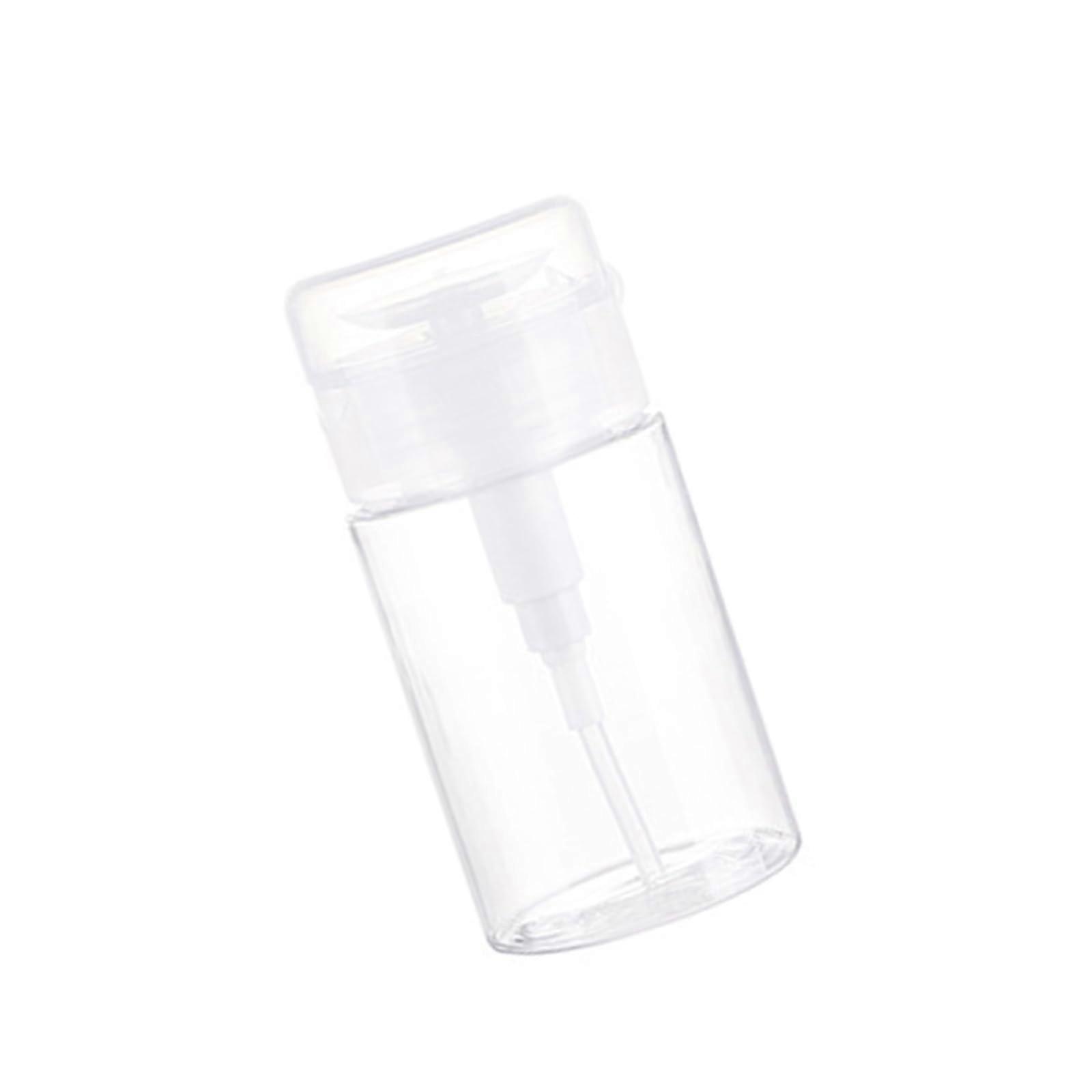 Push Down Pump Dispenser Empty Refillable Bottle 100ml Capacity For Nail Polish Travel Cosmetics Packaging Flip  Caps