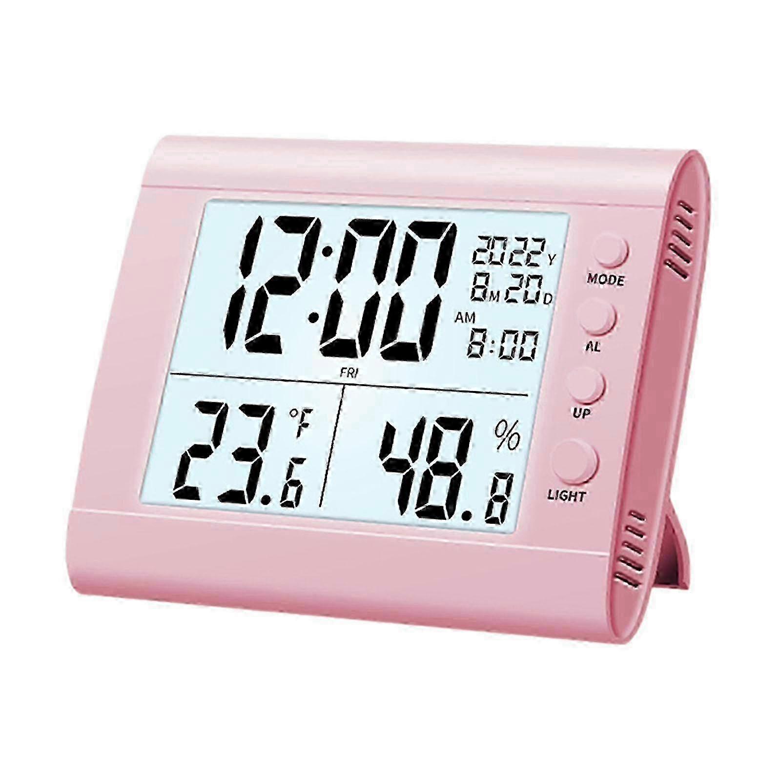 Digital Alarm Clock Hygrometer Easy to Read Large Digital Display Household