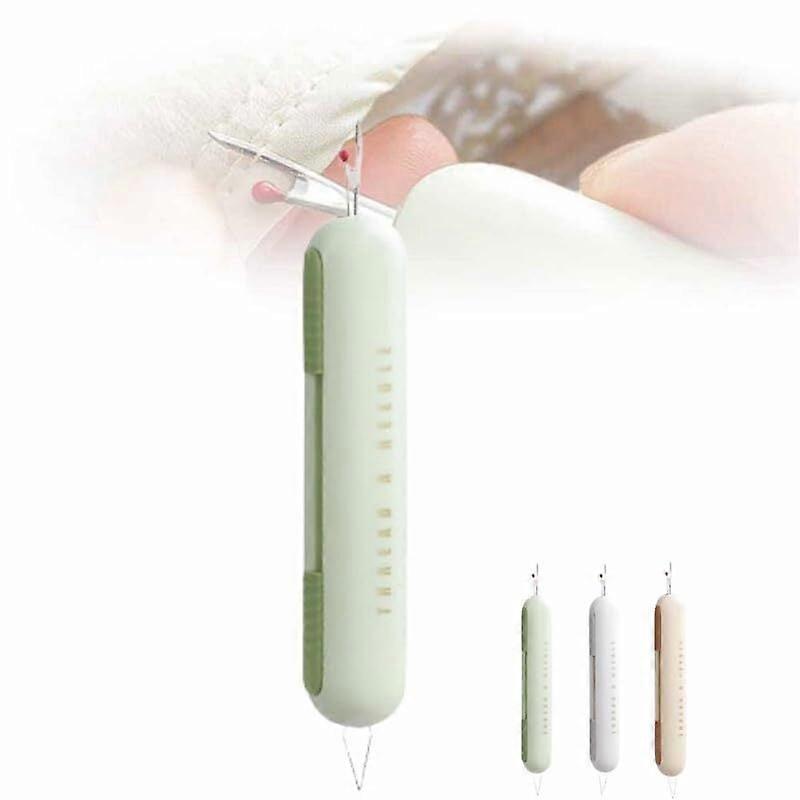 2024 Upgrade 2-in-1 Needle Threader & Seam Ripper Tool, Sewing Kit for Elderly & Enthusiasts (Green)