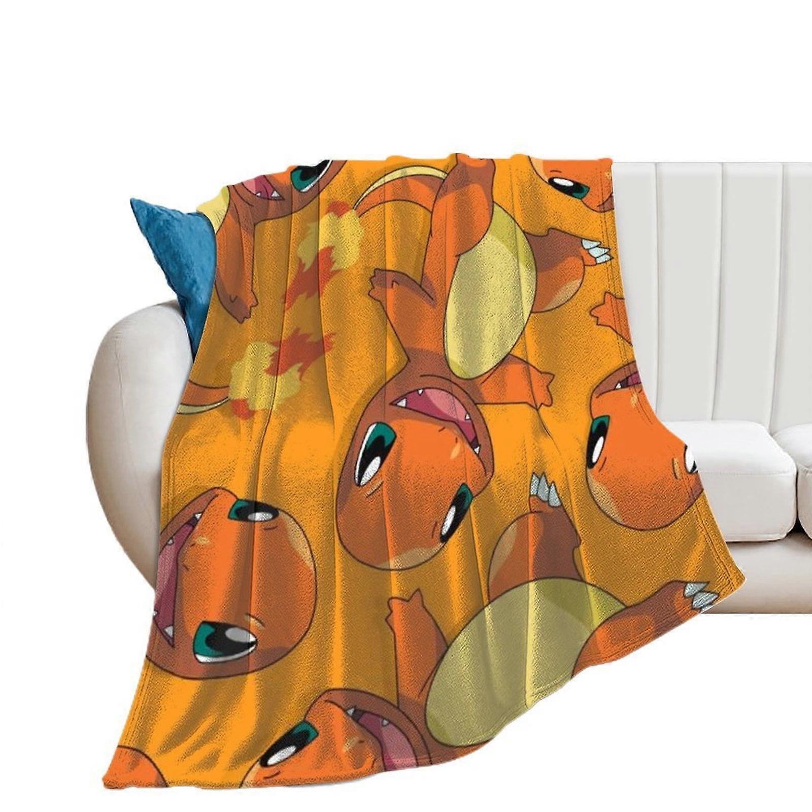 Ultra Soft Charmander Anti-pilling Flannel Plush Micro Fleece Throws Blanket Bed Blankets For Sofa Couch
