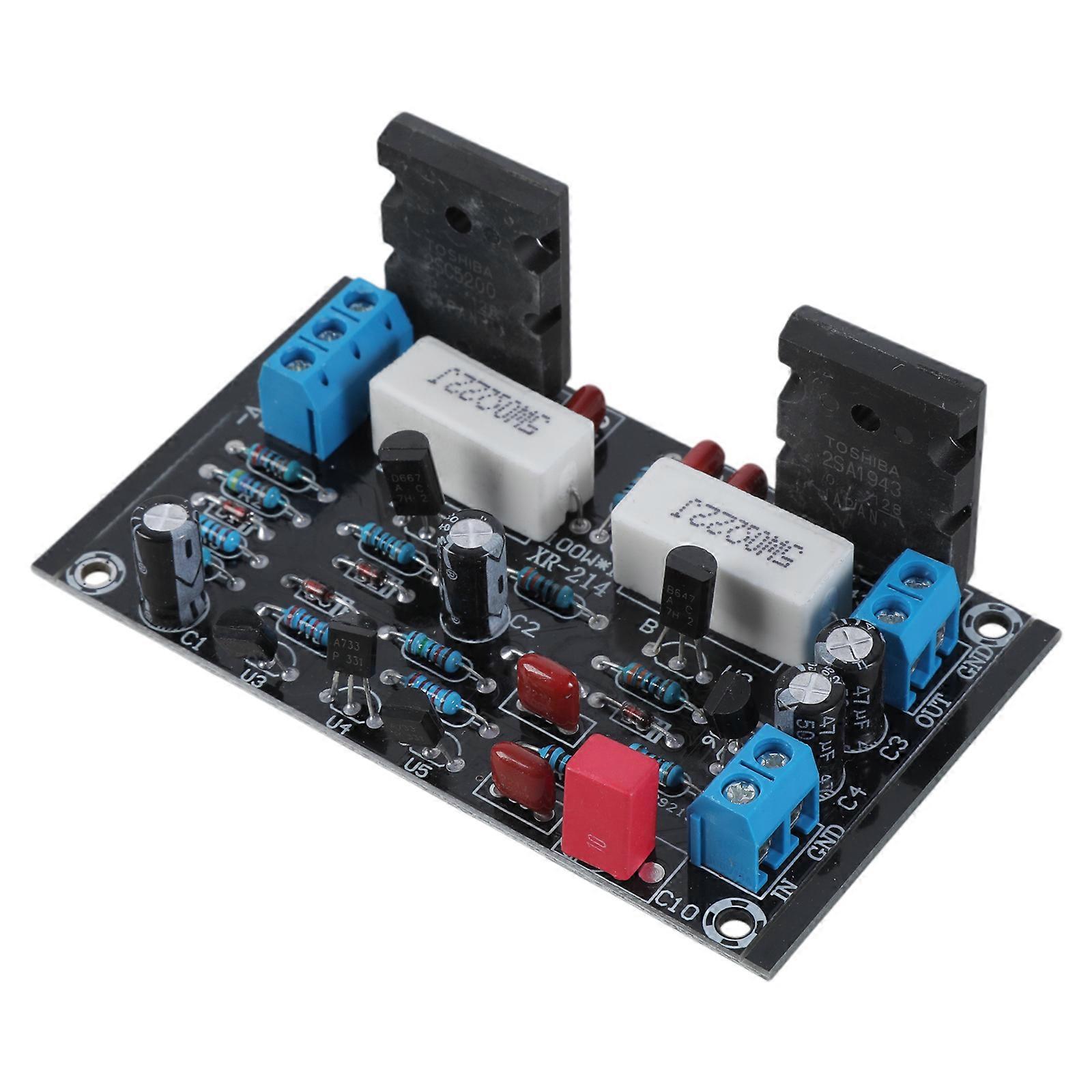 Quality 100W Mono Channel Power Amplifier Board 2SC5200 and 2SA1943 Transistors for Audiophiles and DIY Enthusiasts Multicolor