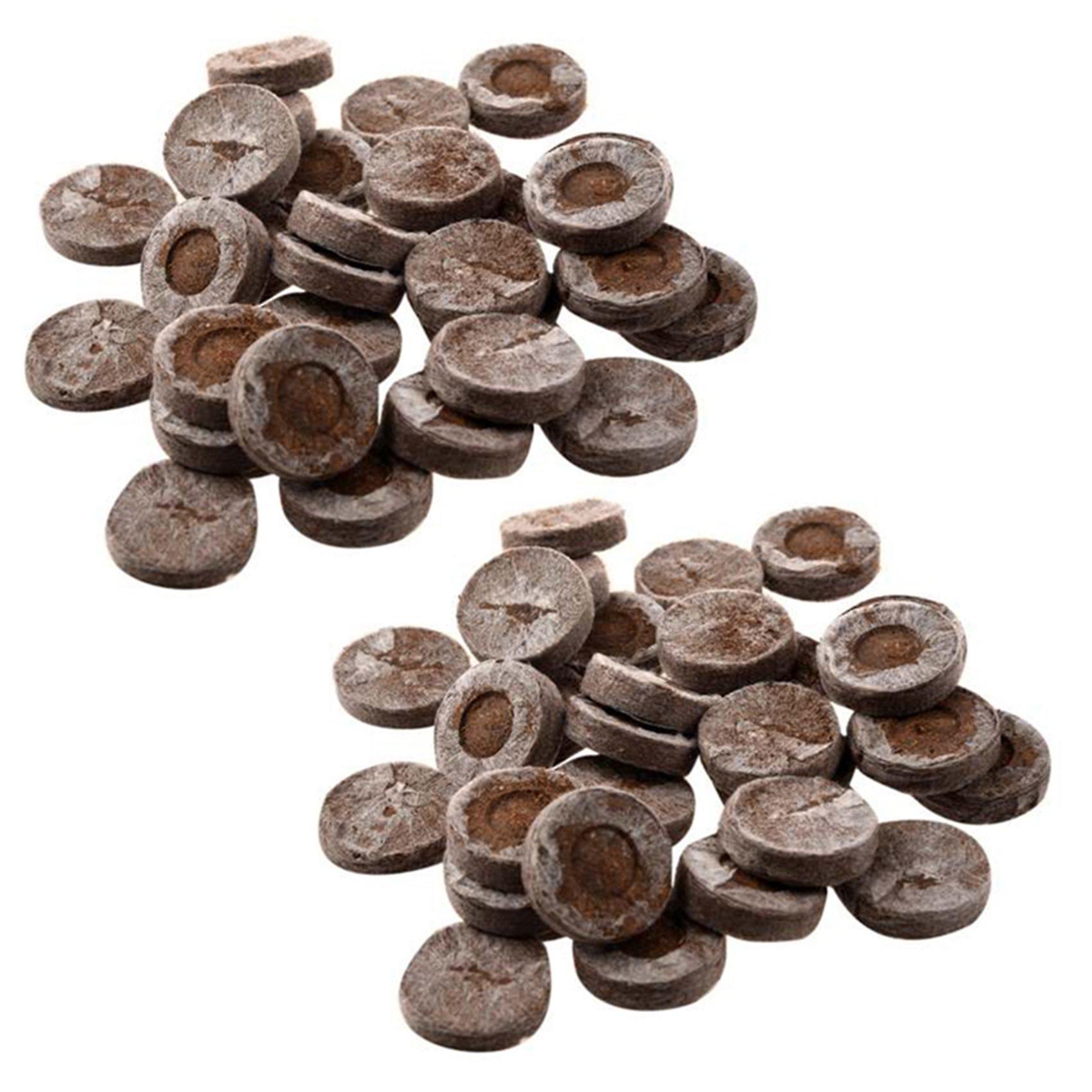 100pcs Plant Starting Soil Block Jiffy Seedling Plugs Garden Nursery