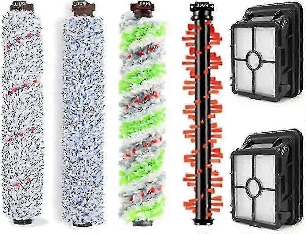 Bissell Crosswave Replacement Parts: 4 Main Brushes + 2 Filter Screens for Models 1866 1785 2052 1713 2225