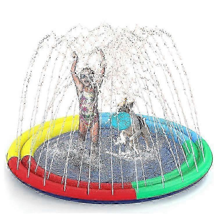 170cm屋外芝生水スプレーパッド、子供用ゲーム屋外インフレータブル水スプレーパッド、カラー8