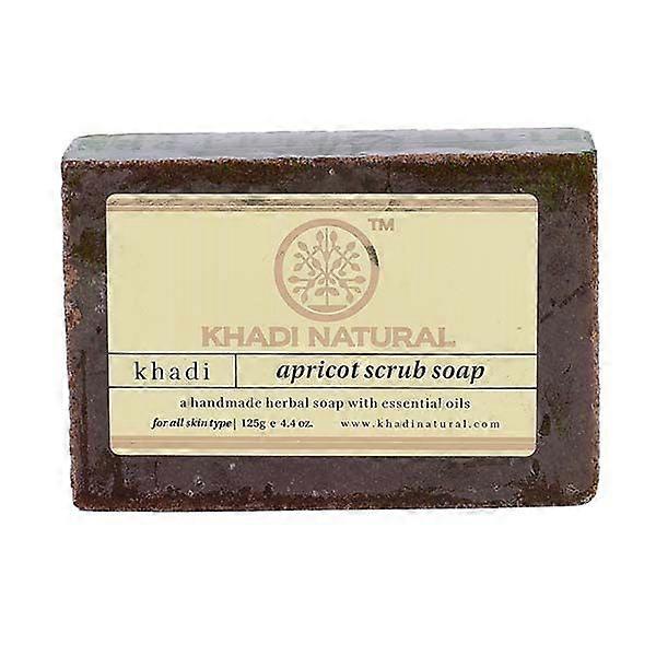 Натуральное мыло-скраб ручной работы с Абрикосом (125 г), Apricot Scrub Soap Hand made,  Khadi Natural
