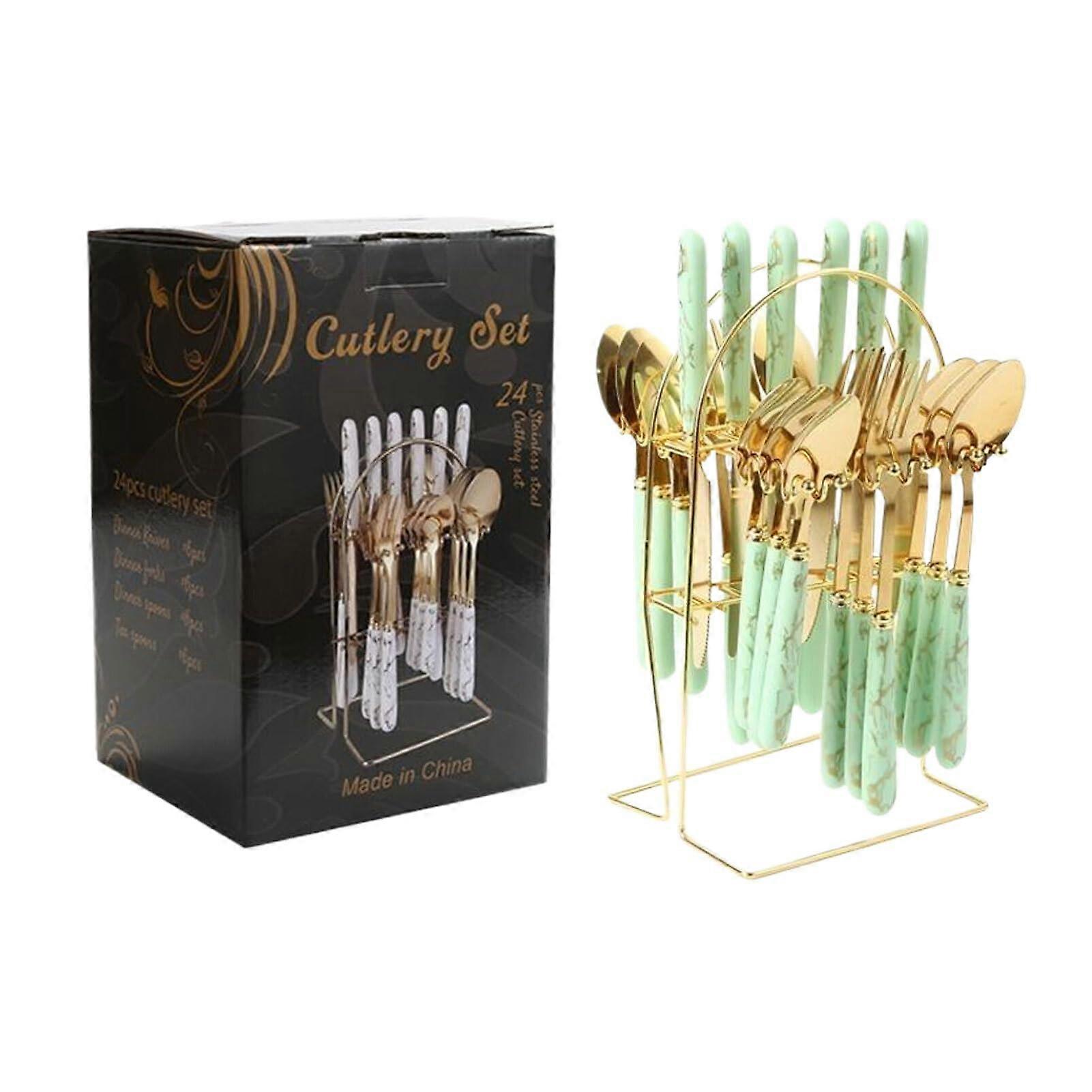 Stainless Steel Cutlery Set Rust Proof Easy Clean Durable Tableware for Holiday Dinners Kitchen