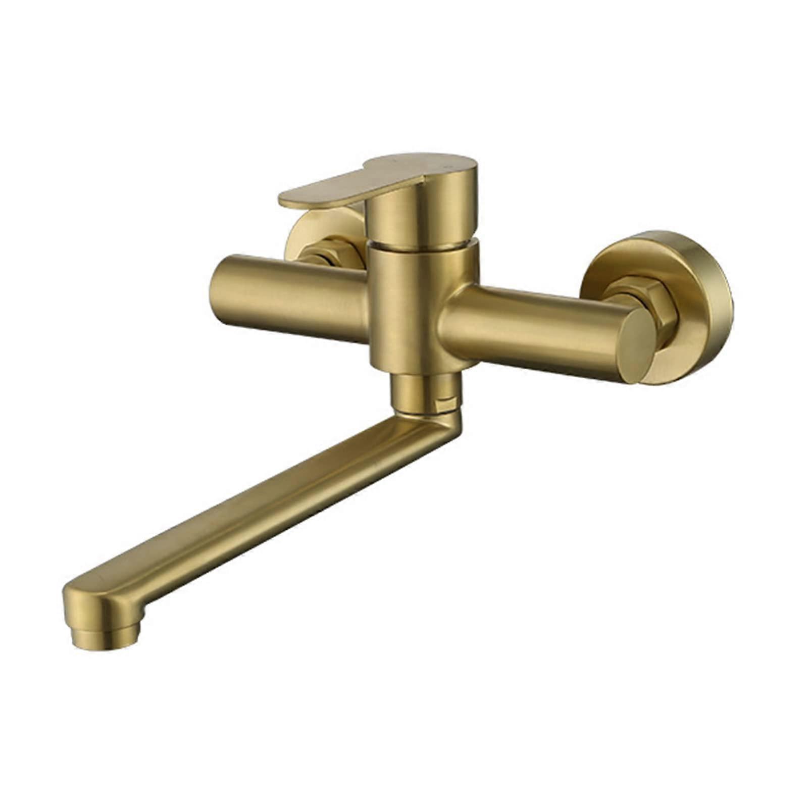 Wall Mounted Sink Faucet Stainless Steel Kitchen Mixer with Single Handle, Modern Design, Adjustable Height, and Easy Installation