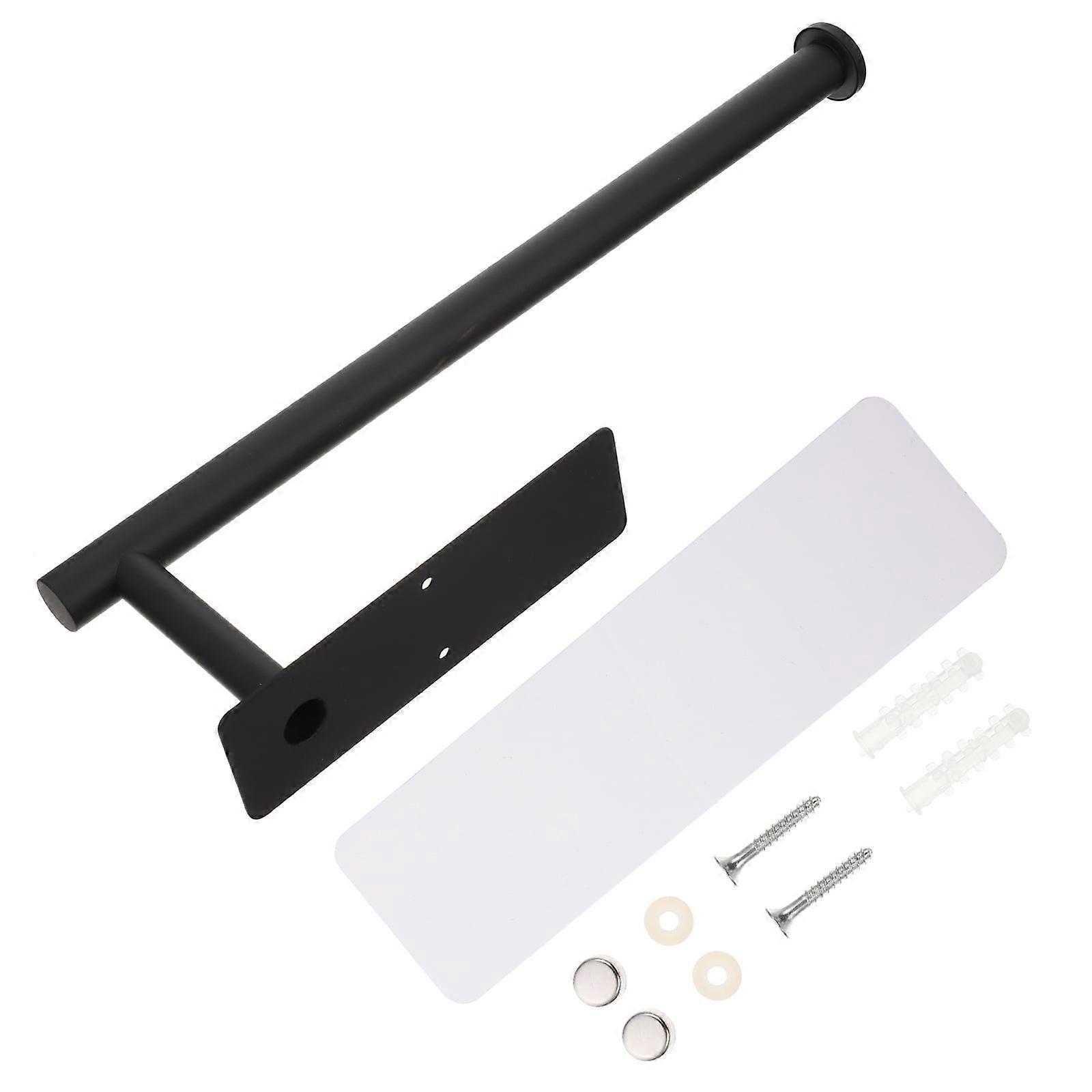 1 Set of Kitchen Storage Rack Multi-function Roll Paper Rack Kitchen Towel Stainless Steel Rack