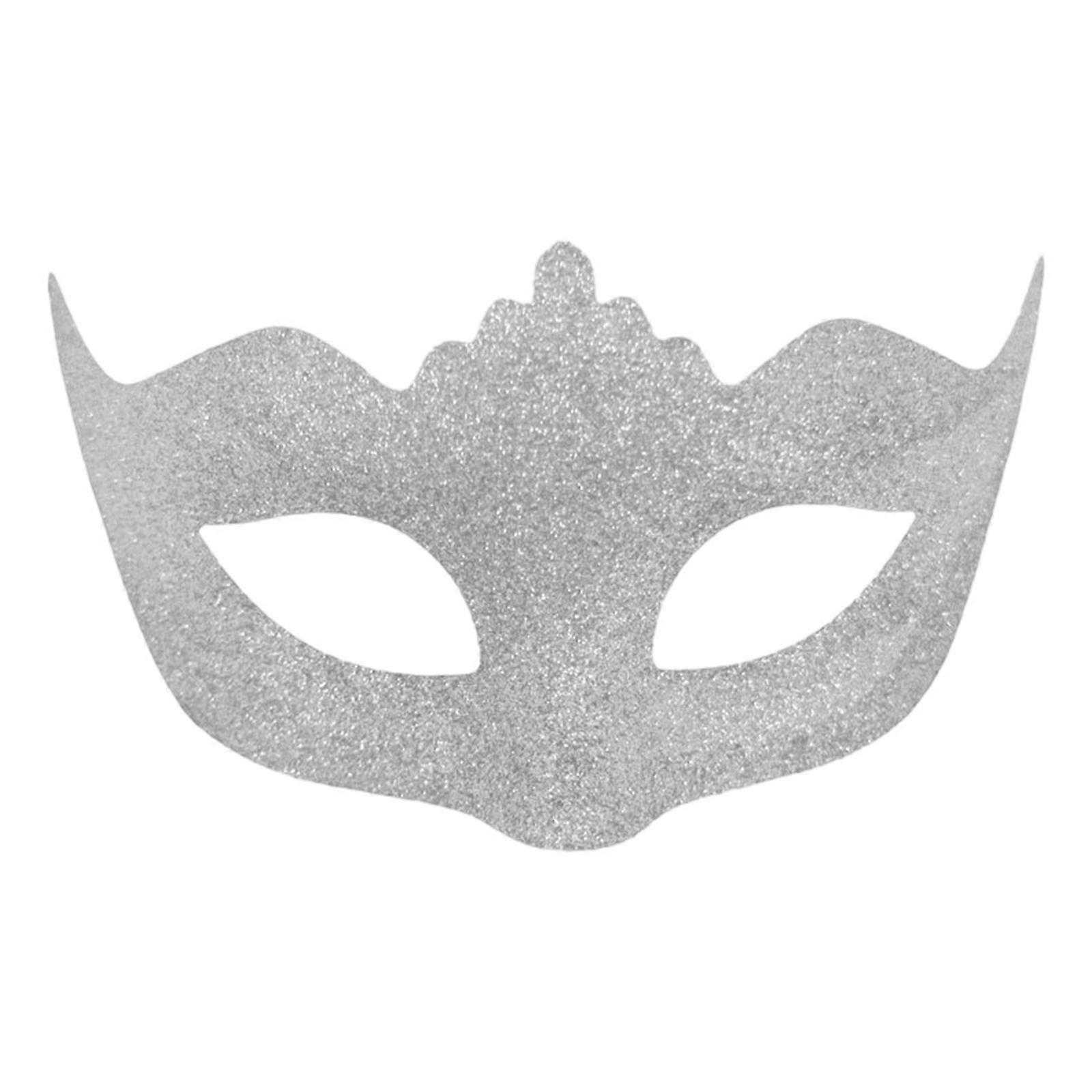 Reusable Party Eye Mask Practical Design For Costume Balls Stage Performances Photoshoot Props Easy To Clean  Silver