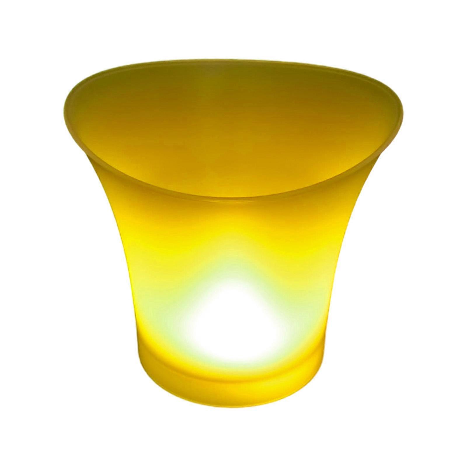 Convenient LED Ice Buckets Easy to Clean Ice Barrels Glowing Ice Tub Wine Cooler Ice Kegs PP Material for Entertaining Multicolor