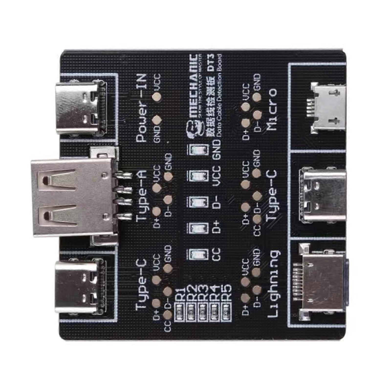 GUYUTING Compact and Convenient USB Data Line Tester for Type-C, Micro, Phone Fast Detection, Easy to Carry
