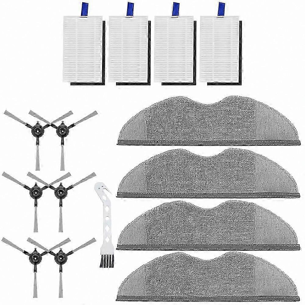 Robot Vacuum Spare Parts Kit for E5 C108 Models - Includes Side Brush, HEPA Filter, and Mop Pad Accessories