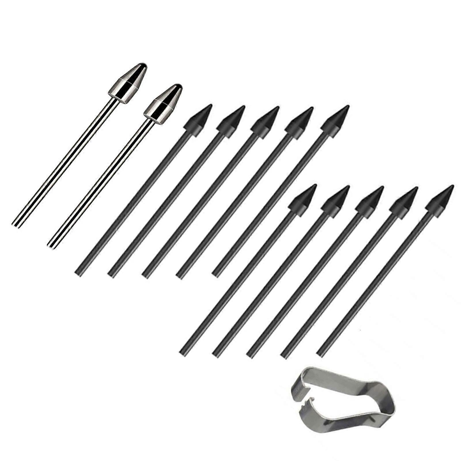 Professional Styluses Nib for Tab S 6/7/7+/8/9 S23 NOTE10 20,Touch Pen Styluses Tip 10pcs Plastic+2pc Metal Tip Multicolor