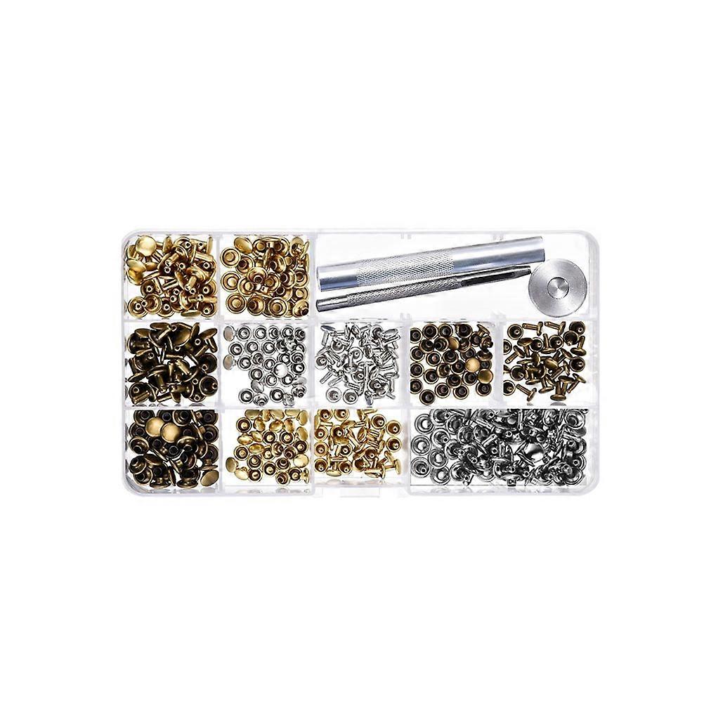 Snap Fastener Kit Double Side Metal Press Button for Home Use 240Set