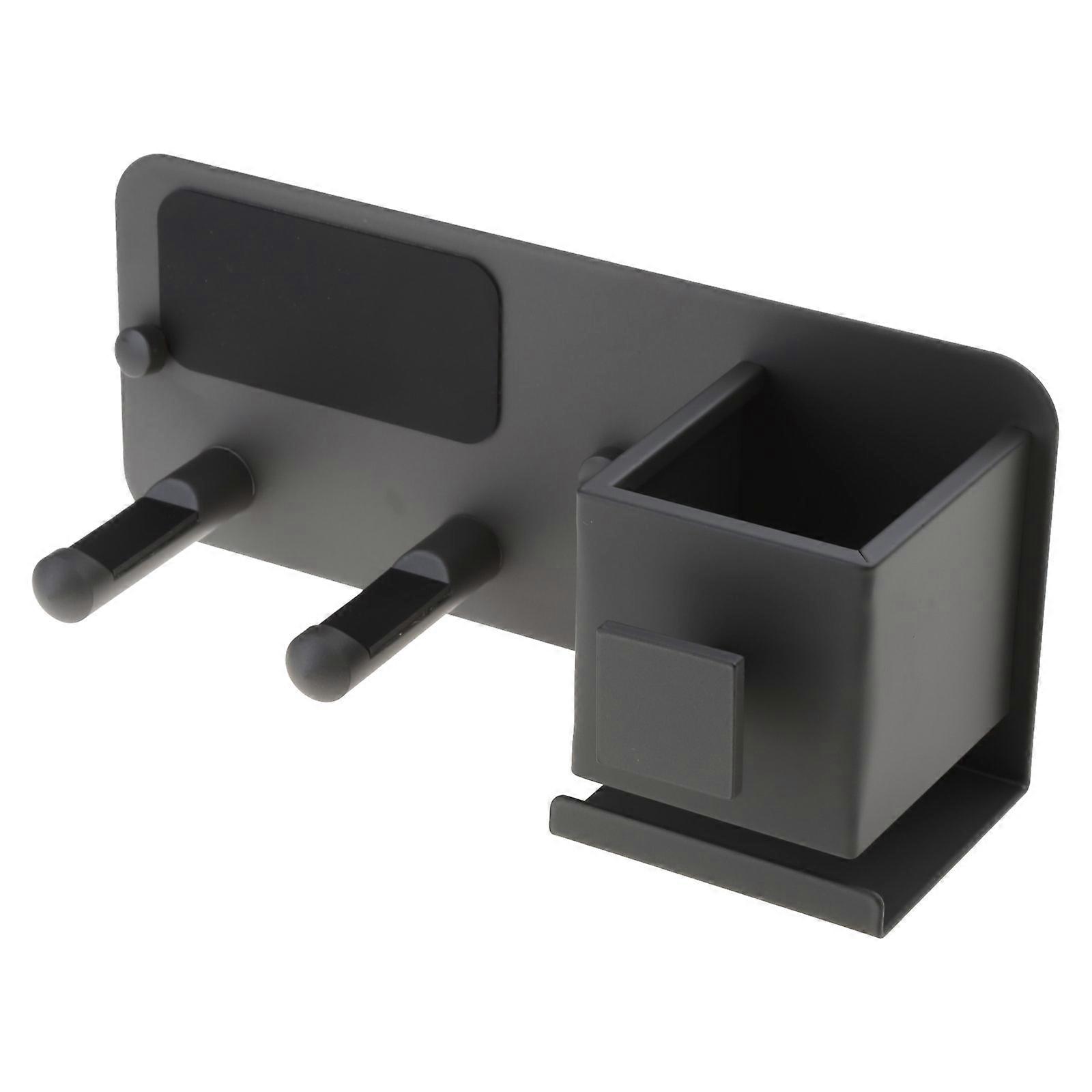 حر اليدين مجفف الشعر حامل تخزين مربع الألومنيوم الجرف لمنظم الحمام تخزين الرف اكسسوارات الحمام مجموعة رمادي