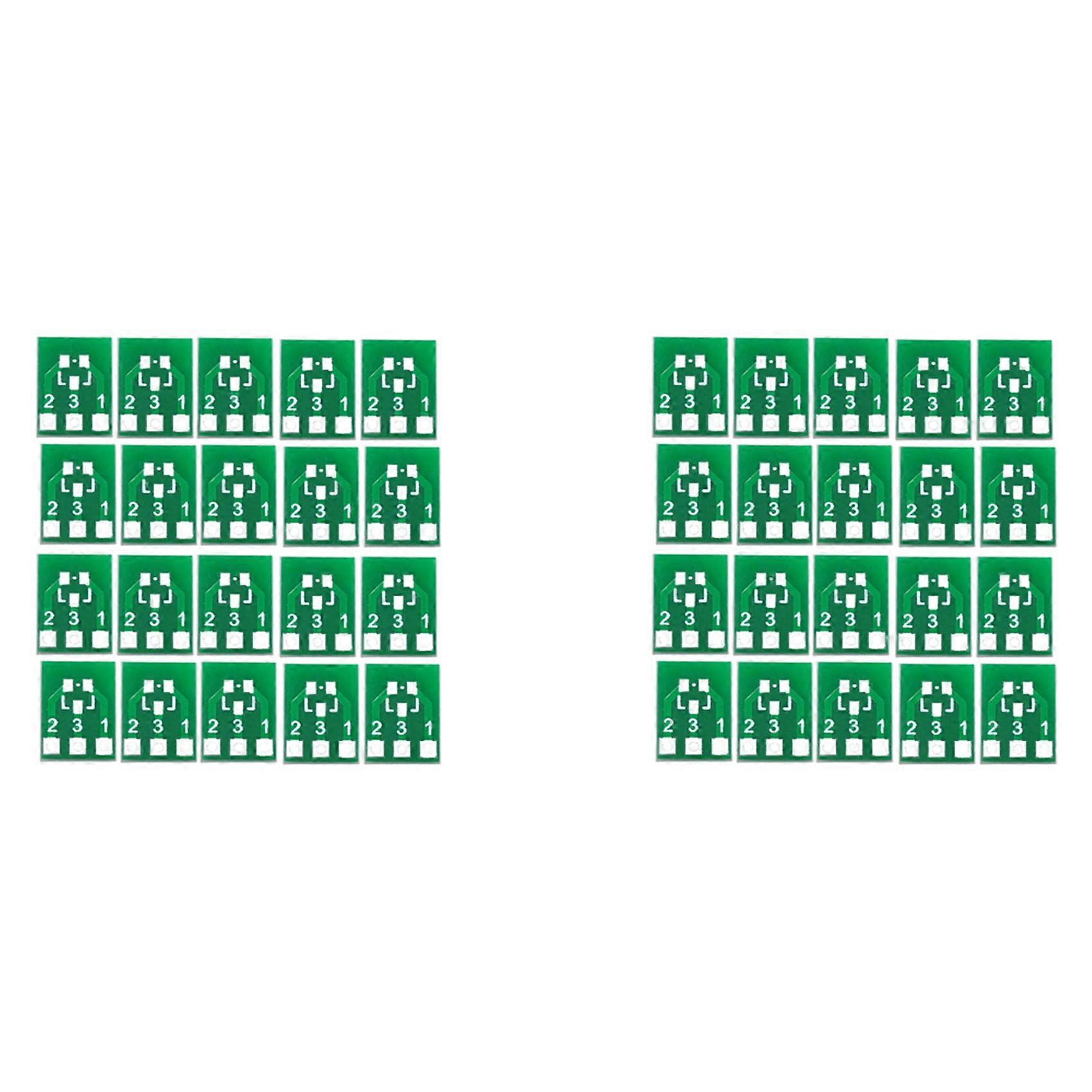 40Pcs SOT23 SOT23-3 Turn SIP3 Double-Side SMD Turn DIP SIP3 Adapter Converter Plate SOT SIP IC Socket PCB Board DIY Kit