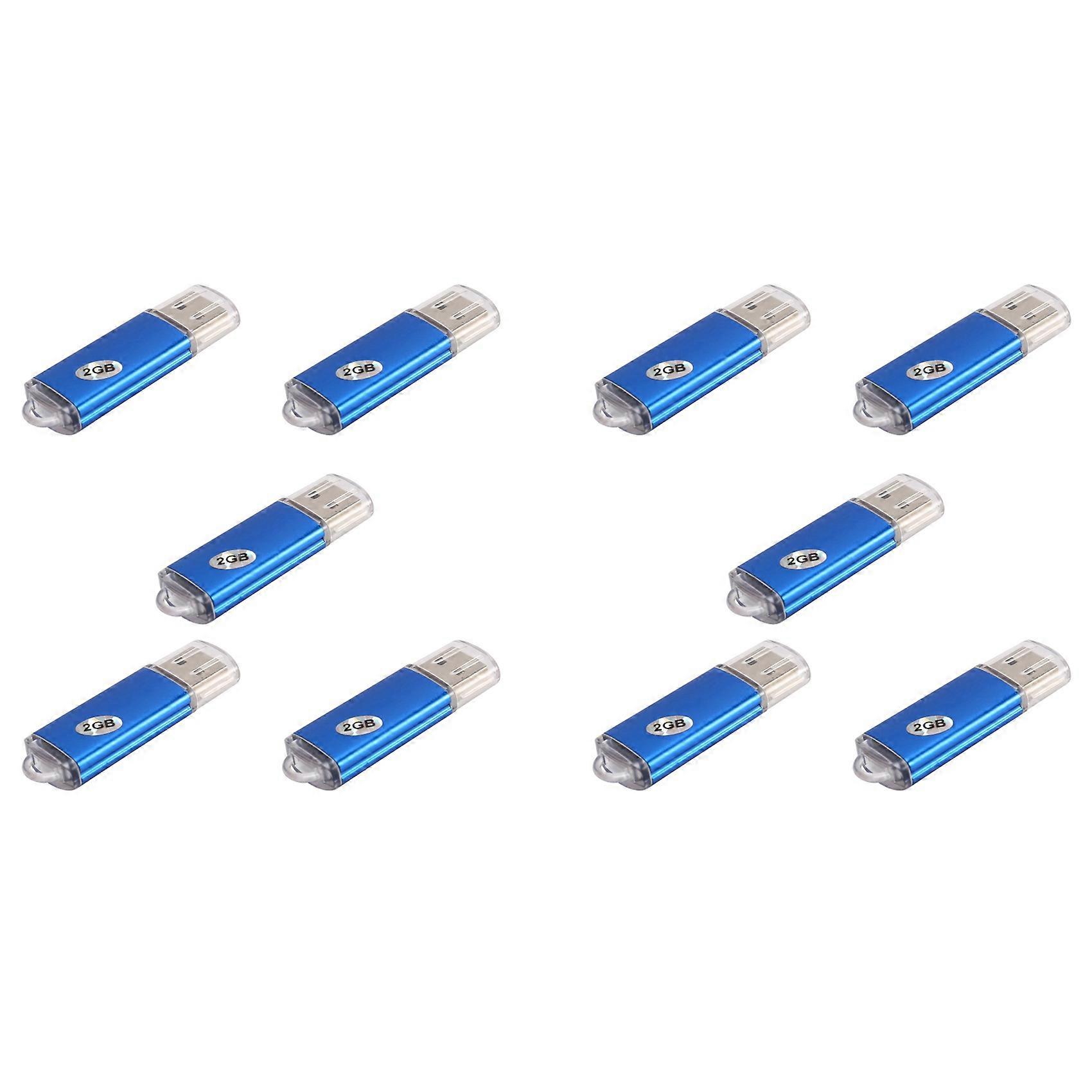 10X 2GB USB 2.0 Flash U Disk Blue
