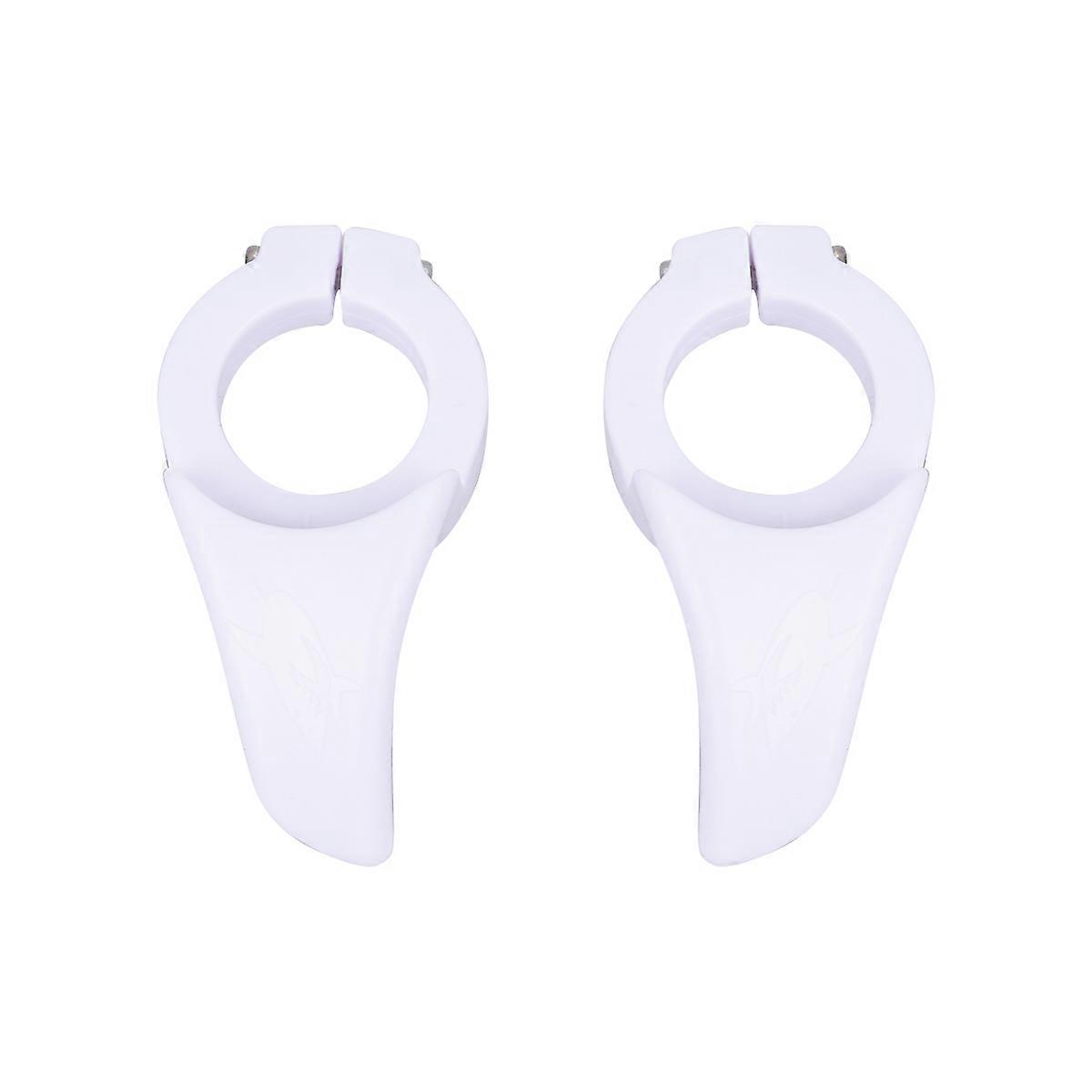 Relax Handle Bar Horn Bike Handlebar for Fixed Gear Function 2Pairs White