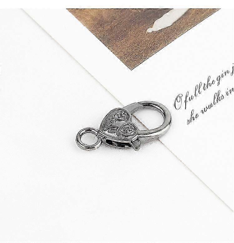 10pcs/lot 27MM Lobster Clasp Hooks Heart Keychain Clasps Bracelet Chain Accessory for Jewelry Making Components