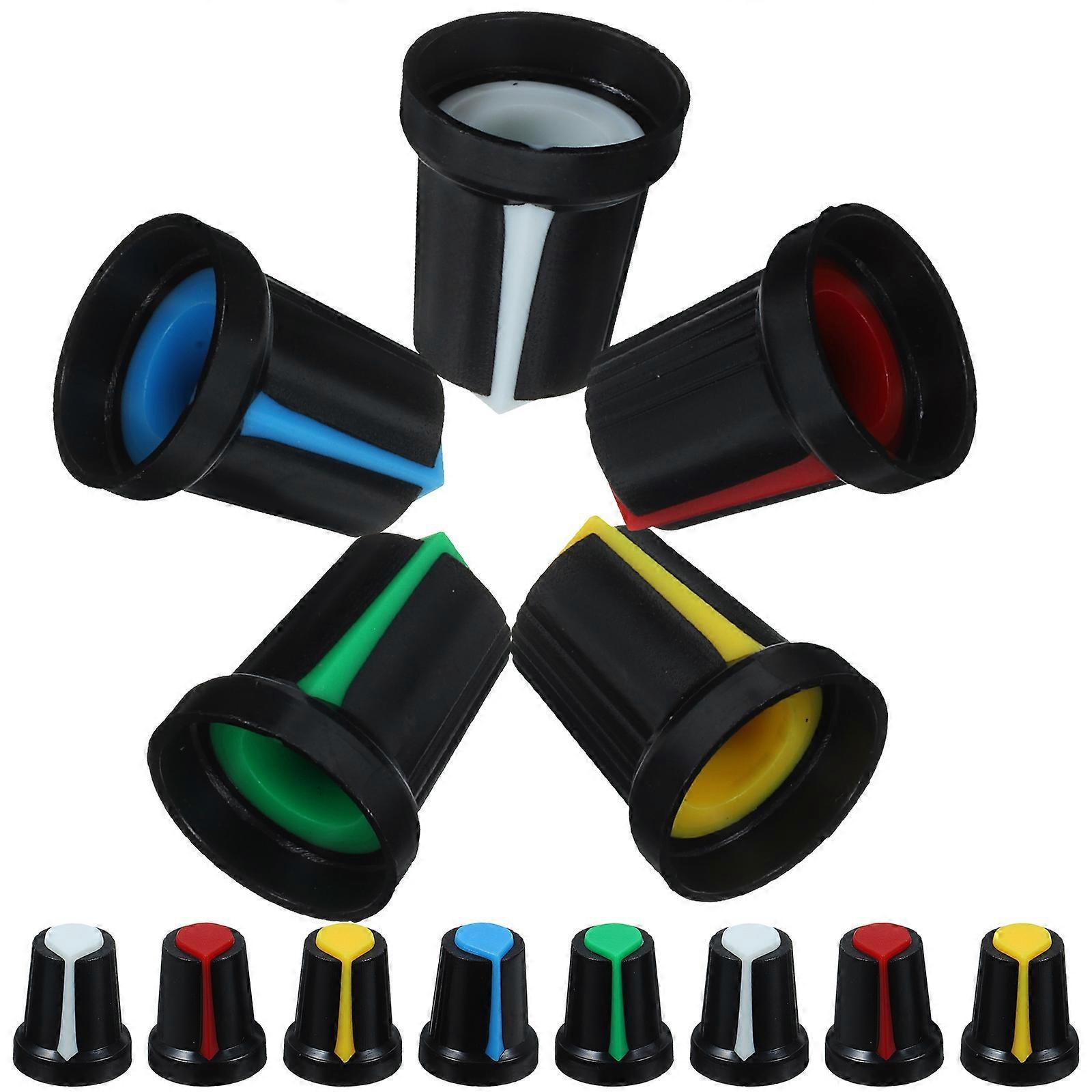 Plastic Rotary Knobs for Instrument with Good Grip Assorted Color Pack of 50 Fits 6 mm Shaft