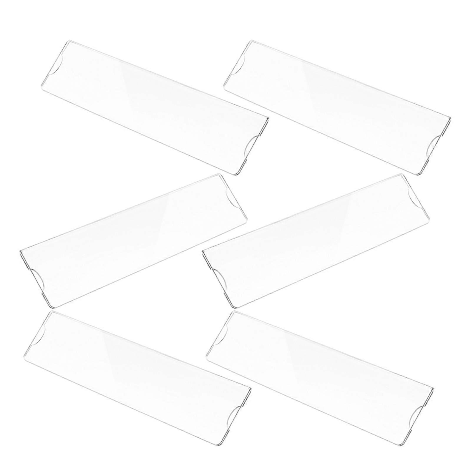 Transparent Acrylic Name Plate Holder for Office Wall 6Pcs Pack