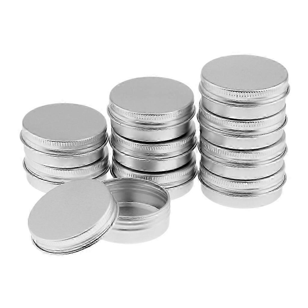 empty round tin pots 2x 30ml cosmetic containers 10 pack