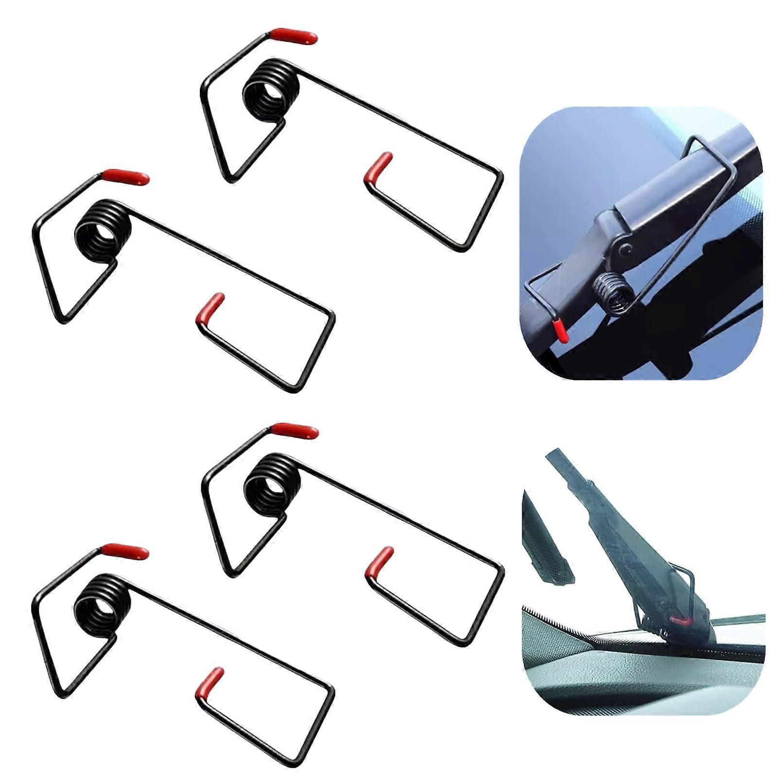 4PCS Windshield Wiper Arm Springs Set Black for Car Wiper Arm Replacement Improved Performance