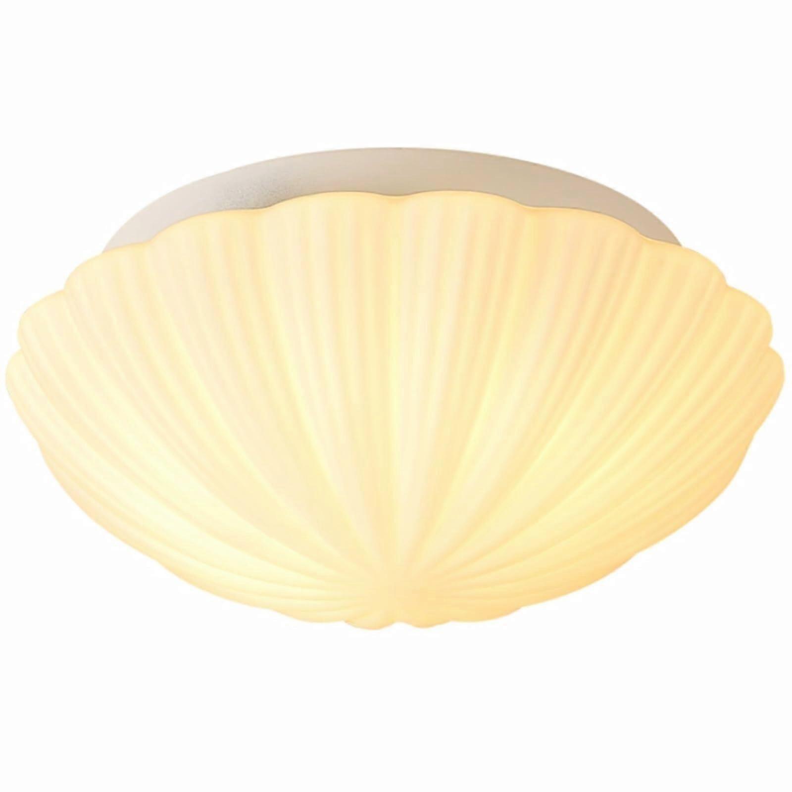 Modern Flush Mount Ceiling Light with Glass Shade, Japanese Style E26/E27 for Bathroom Balcony