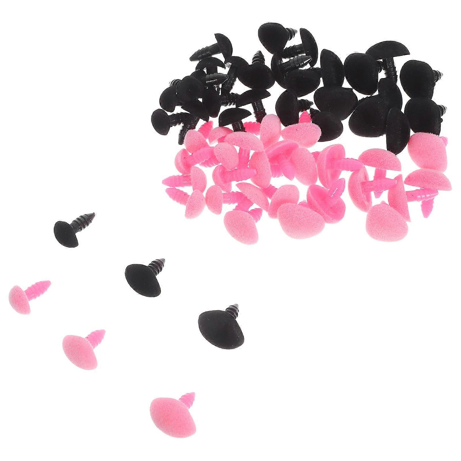 Craft Triangle Nose Plastic Safety for Dolls 60Pcs Assorted Colors