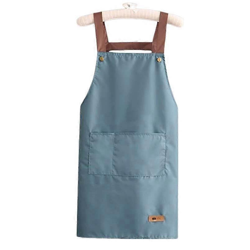Unisex Adjustable Waterproof Apron with Pockets  Oil Resistant Polyester for Kitchen BBQ
