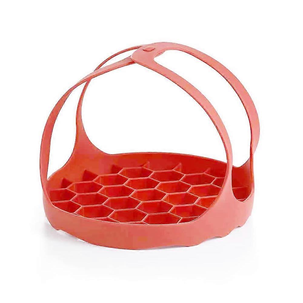 Silicone Pressure Cooker Sling for 6QT and 8QT Instant Pot, Heat and Scald Resistant, Red