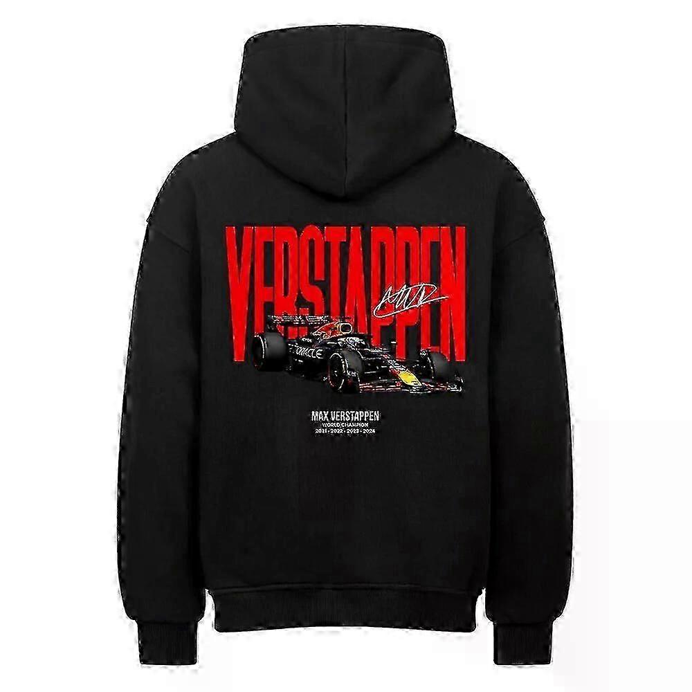 Verstappen Black Hoodie Pullover Rockinstone (backprint)