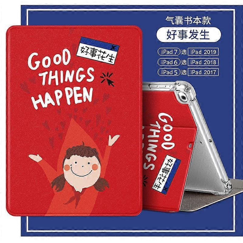 Case For Ipad Mini 4/5 7.9" Airbag Book "good Things Happen" Cartoon Silicone