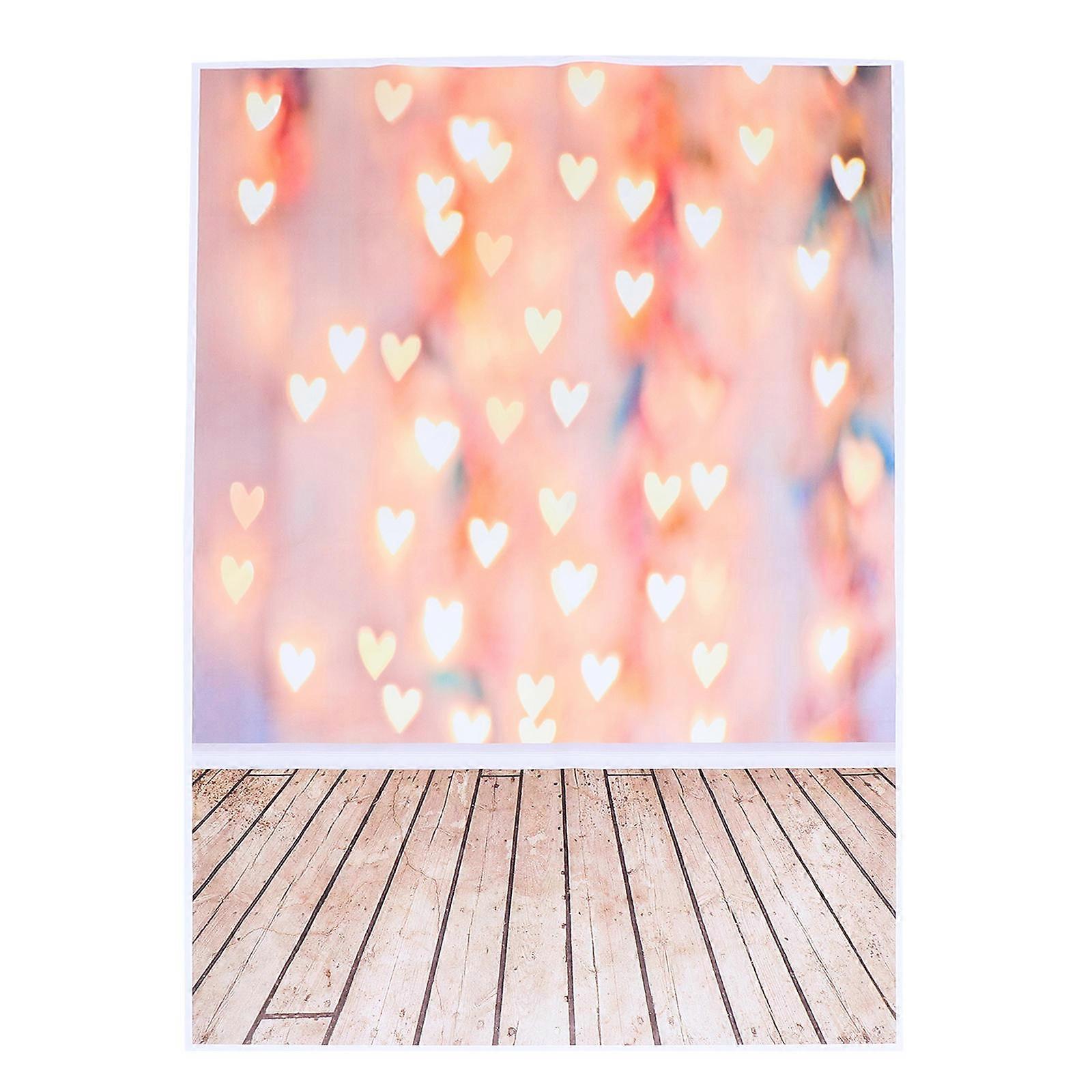 Photo Background Love Pattern Backdrop for Photography 2Pcs