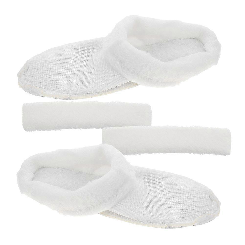 Cozy White Winter Clog Liners for Warmth 2Pairs Plush Shoes Inserts