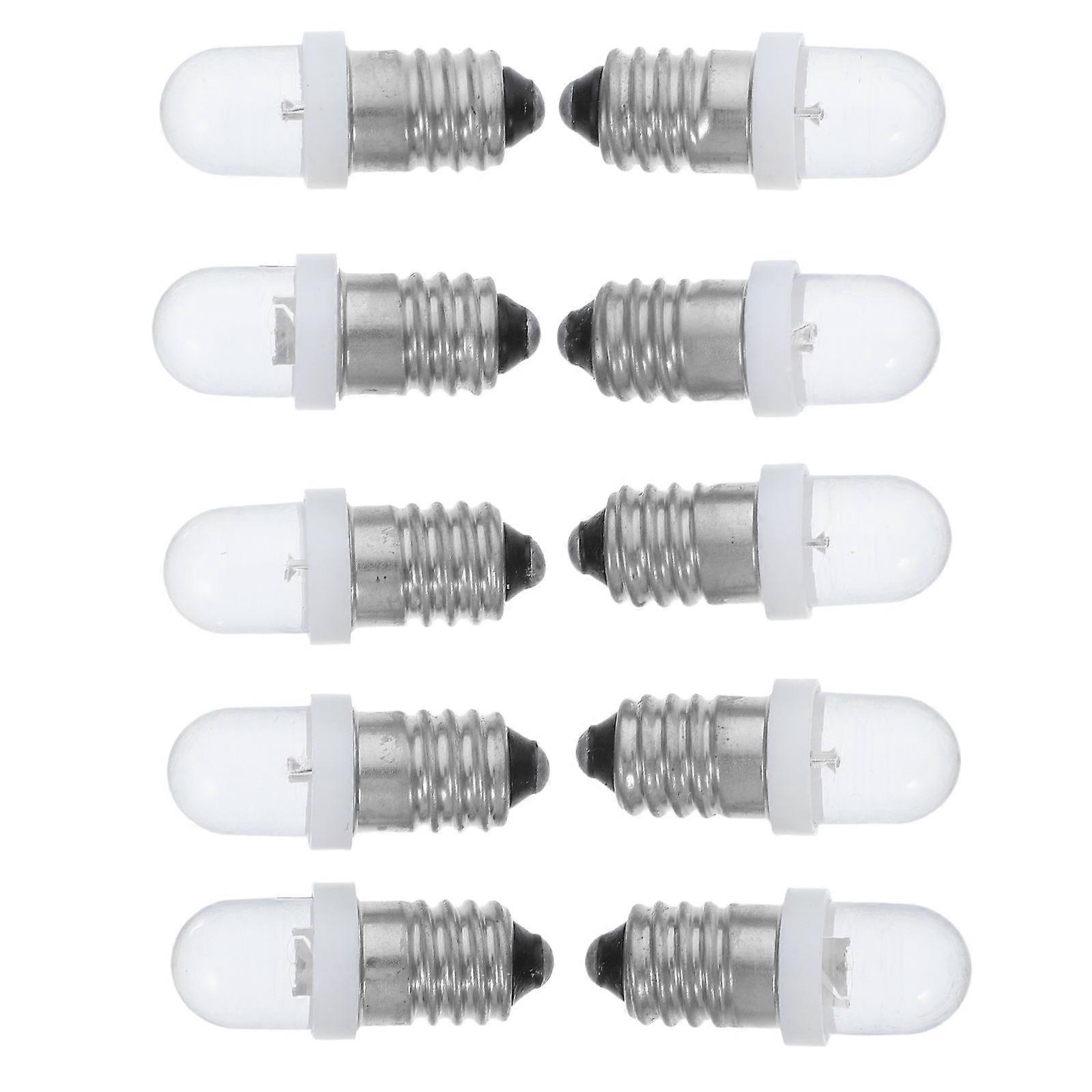 10pcs Screw Base LED Light Bulbs for Electrical Experiment and Replacement Tiny Bulb Lighting Accessories