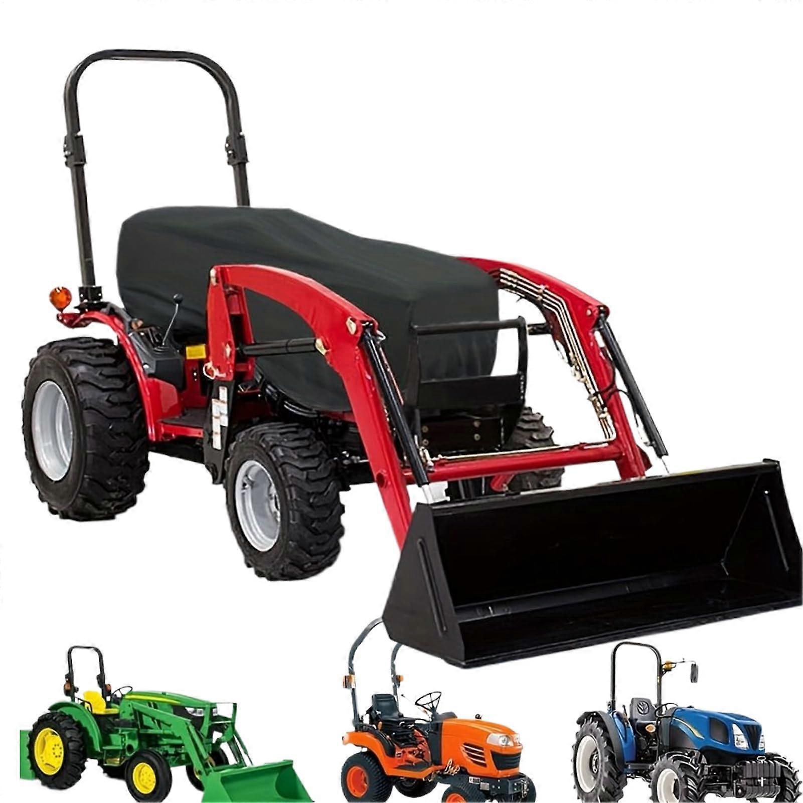 Lawn Mower Cover Waterproof DoubleLayer Protection with Drawstring Fit for Outdoor Tractor