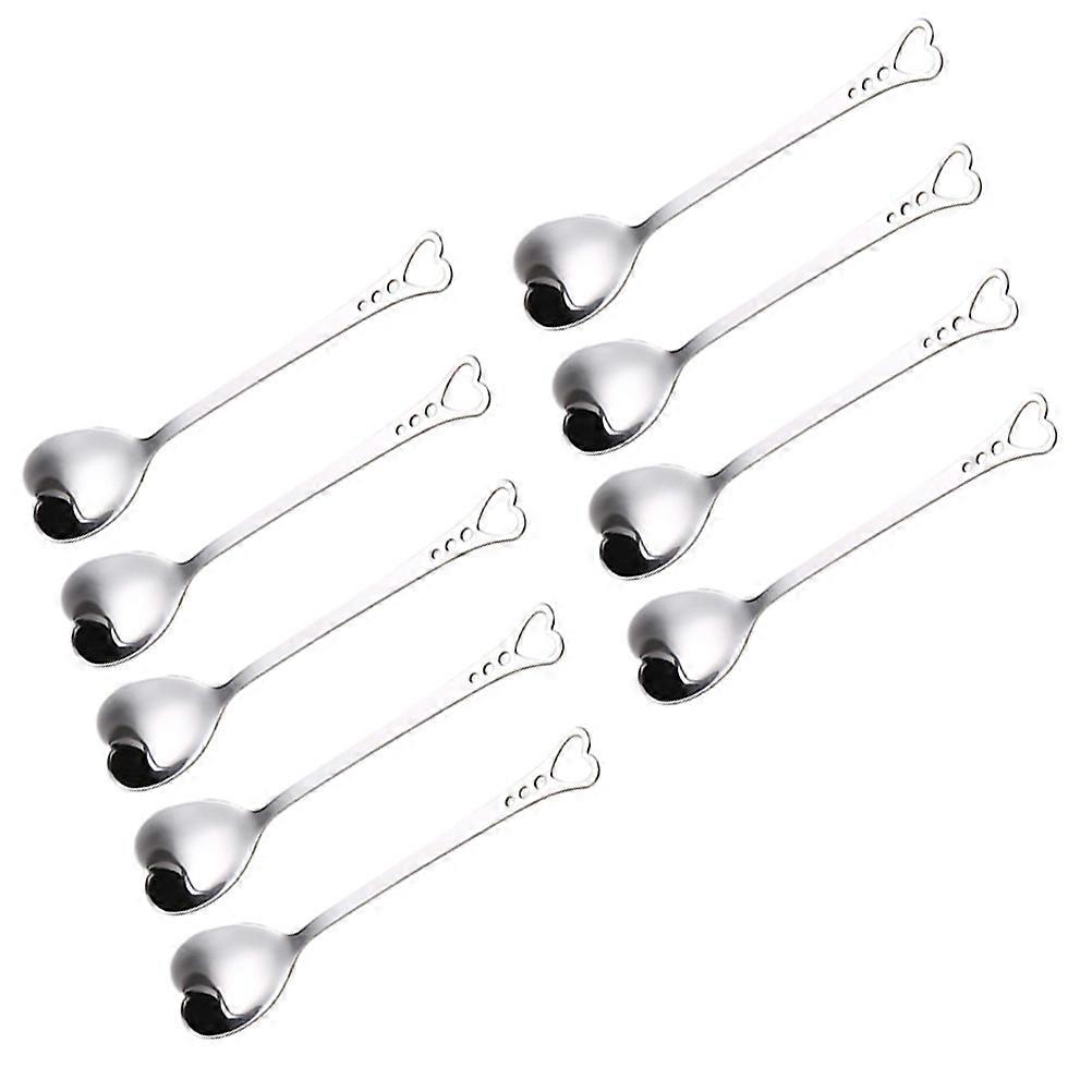 Creative Kitchen Spoon Heart Shape Spoons Stainless Steel 9Pcs