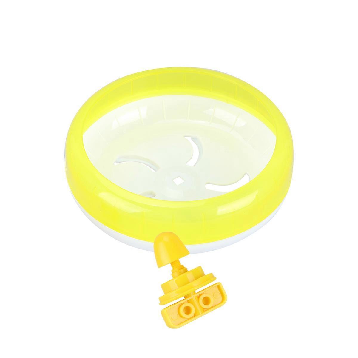 Small Pet Running Wheel Silent Exercise Wheel for Hamster Use Yellow