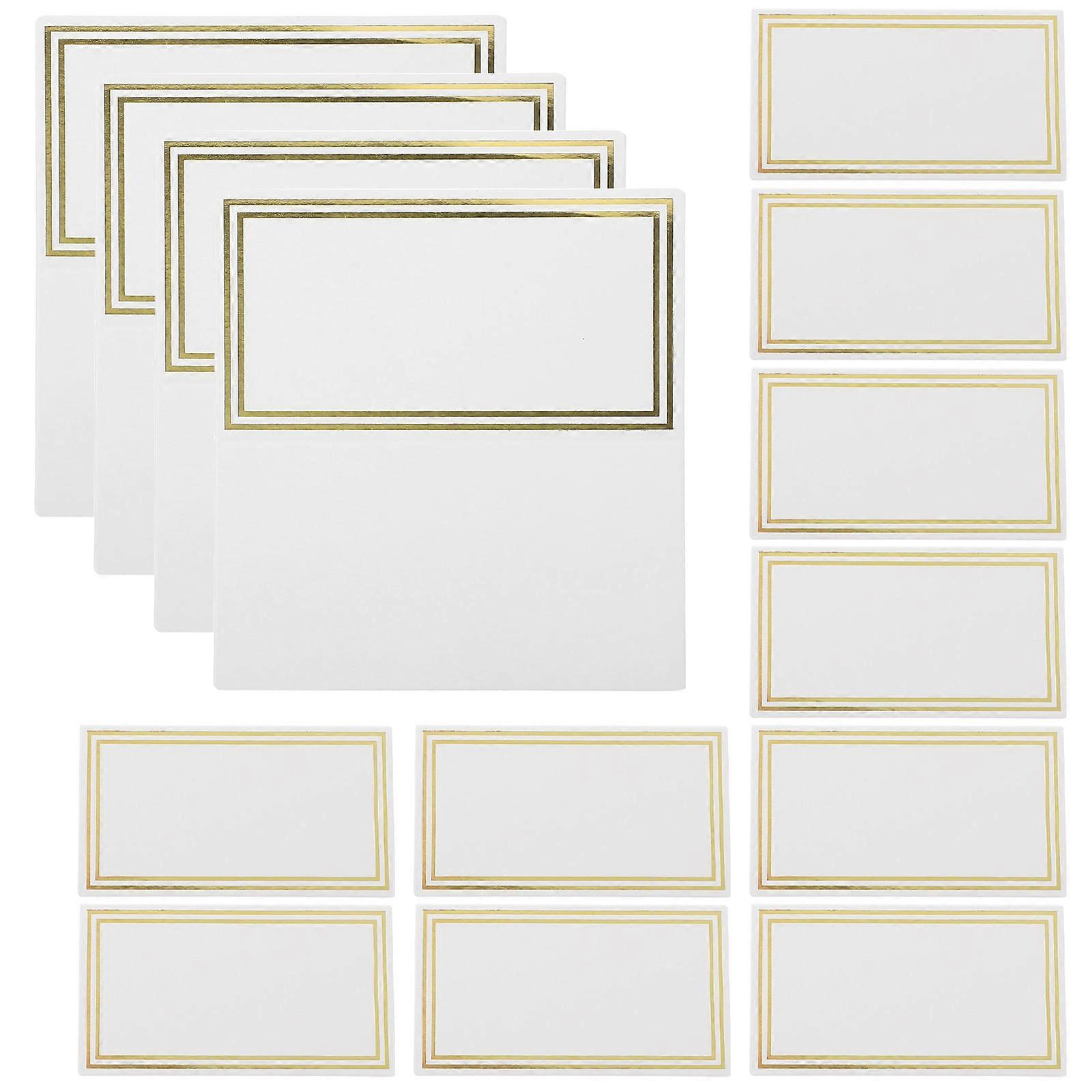 Wedding Table Name Card Elegant Design Seat Arrangement White Rectangular 50Pcs