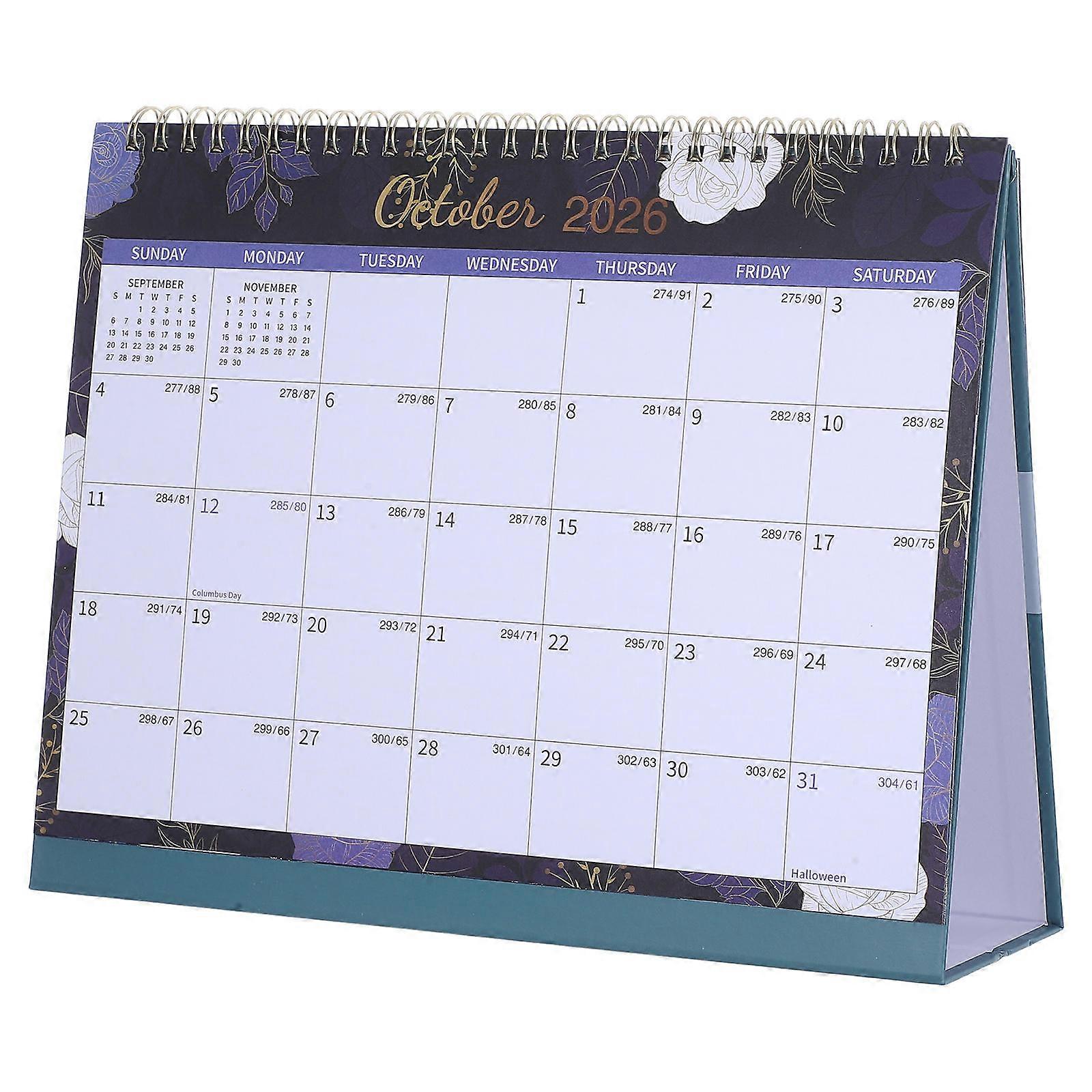 Business Calendar 2025-2026 Planning Scheduling Note Taking Date Tracking Rectangular Flip Design Home School Offices 1Pack