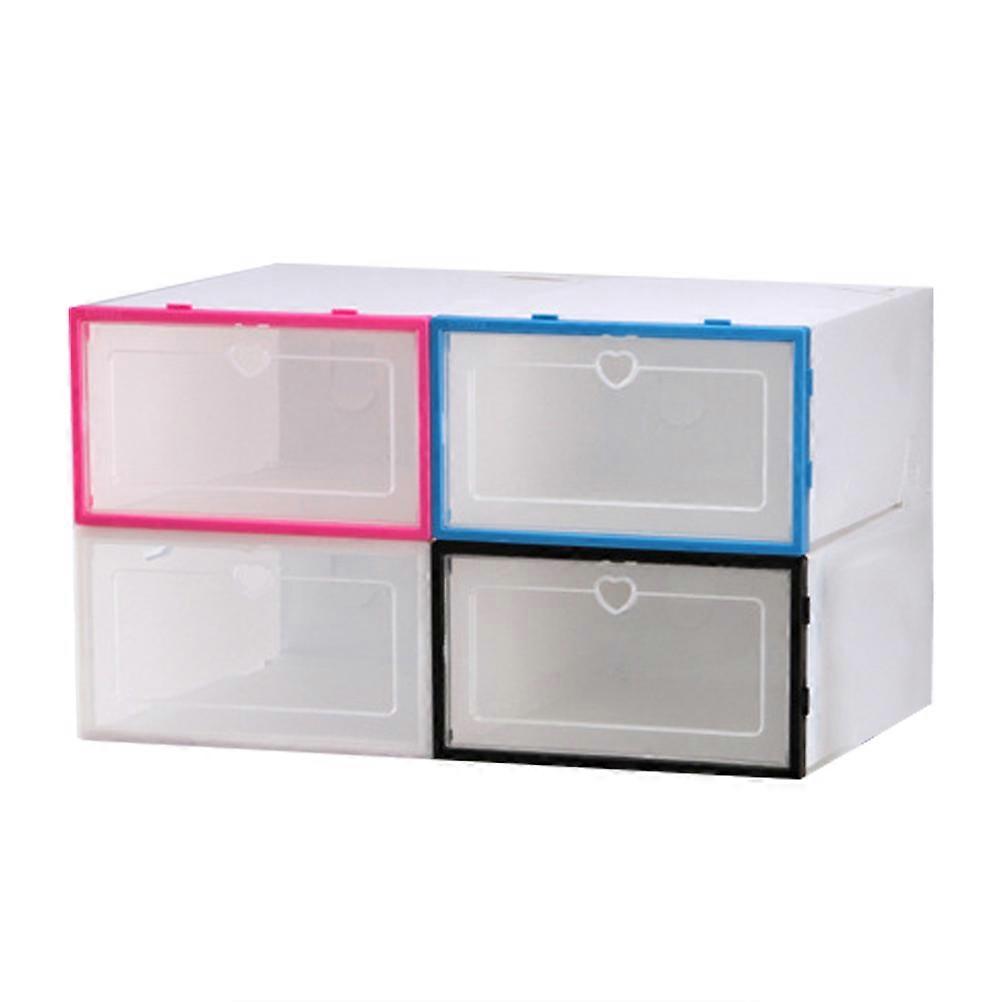 Shoe Box Plastic Shoe Storage Box for Storage 4Pcs Assorted Color