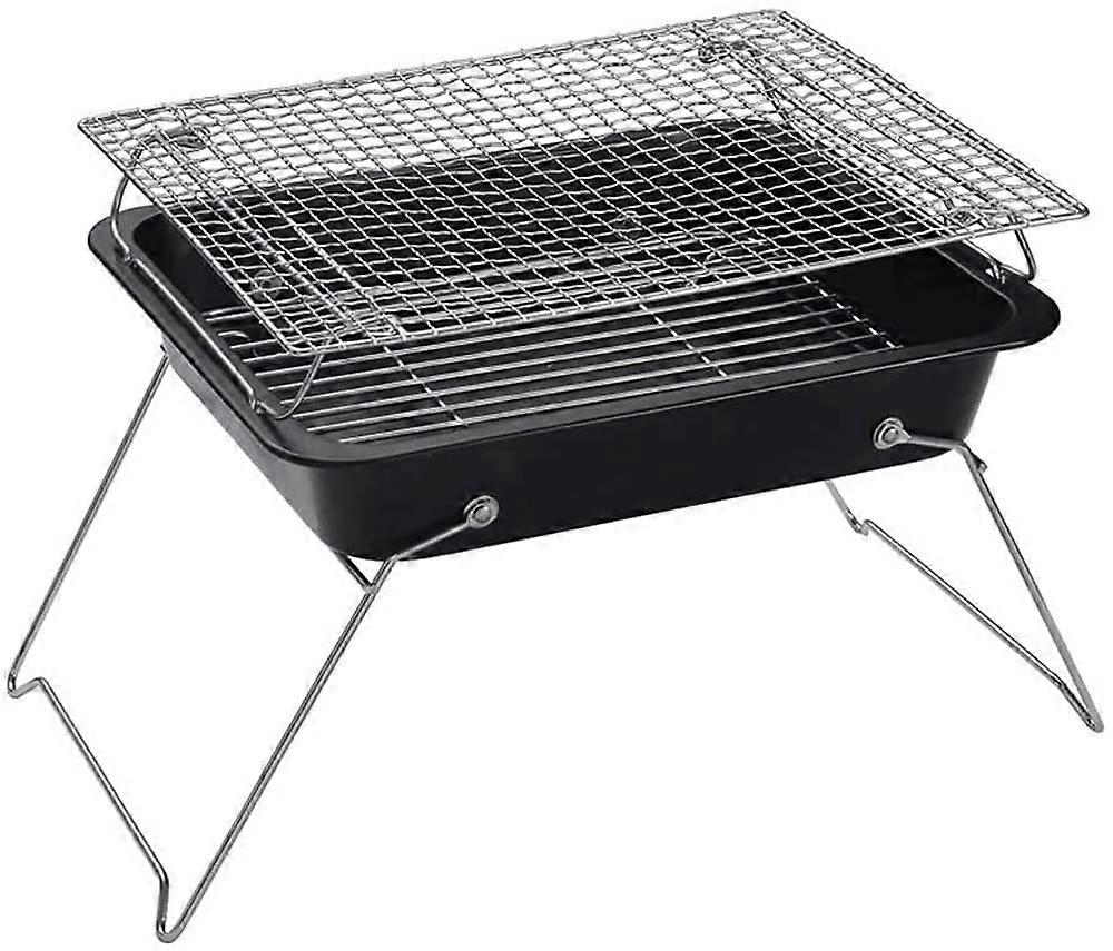 Portable Charcoal Grill with Lid Folding Tabletop BBQ for Camping Picnic Backyard Cooking