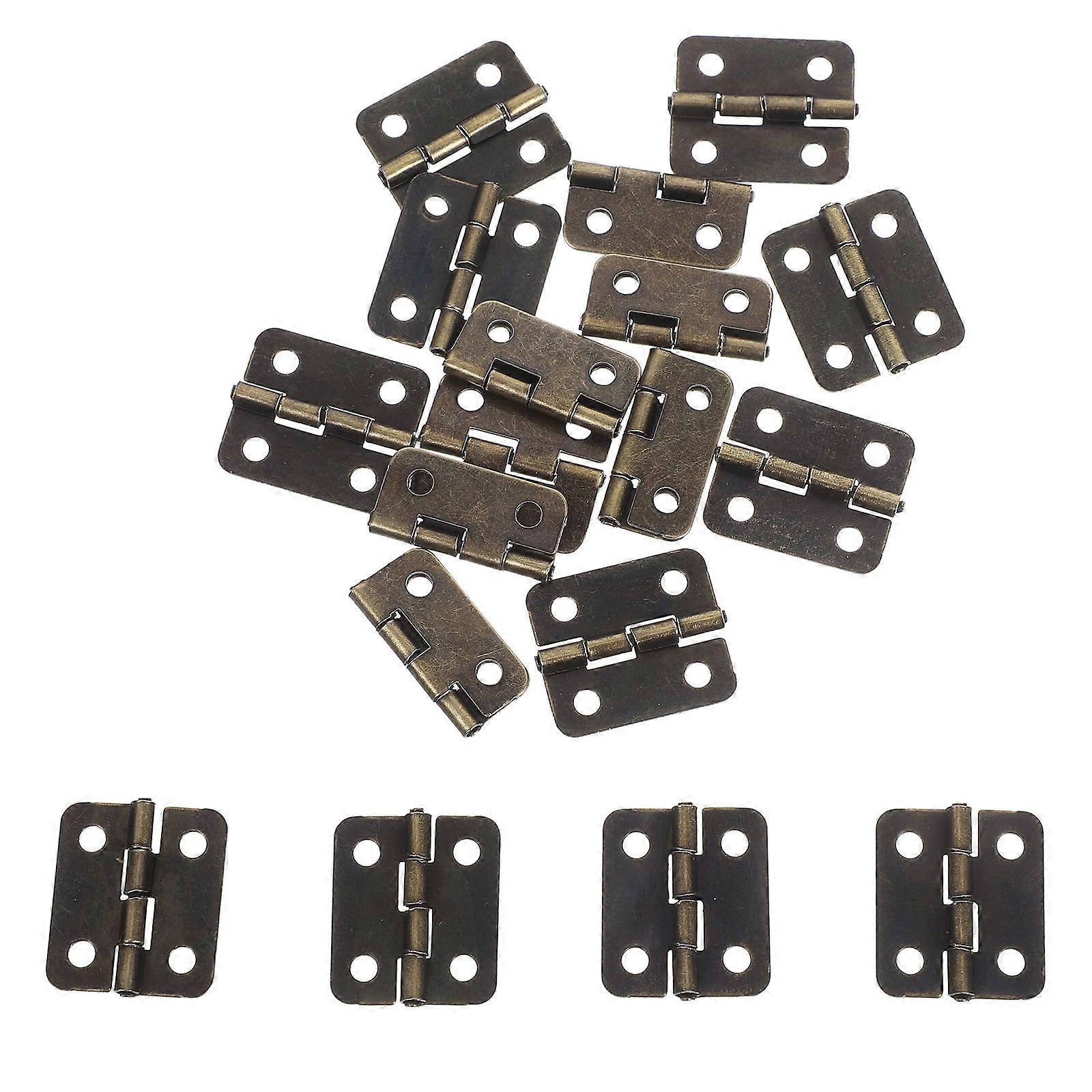 Brown Stainless Steel Spring Hinges for Box Closing 20Pcs Automatic Hinges